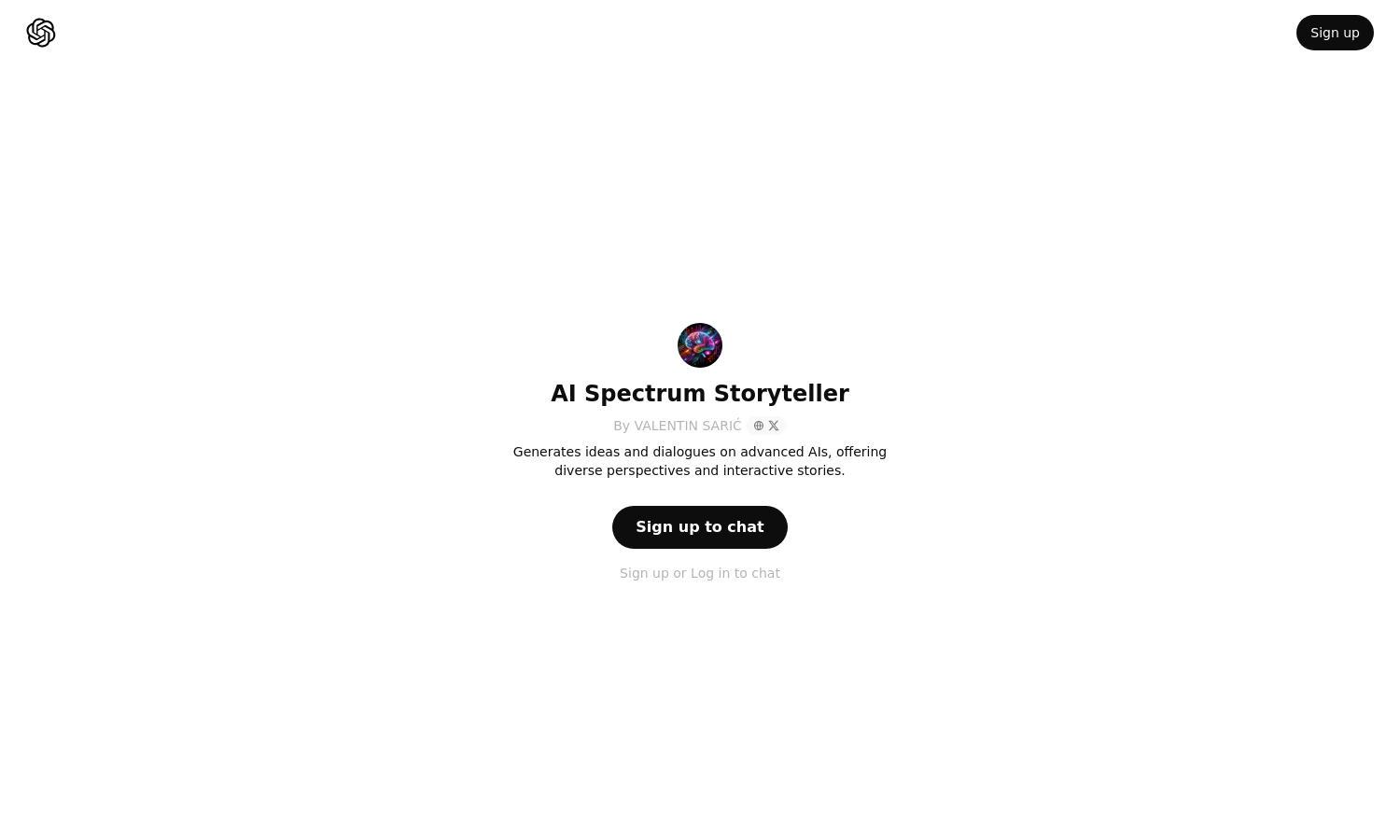 ChatGPT - AI Spectrum Storyteller Website