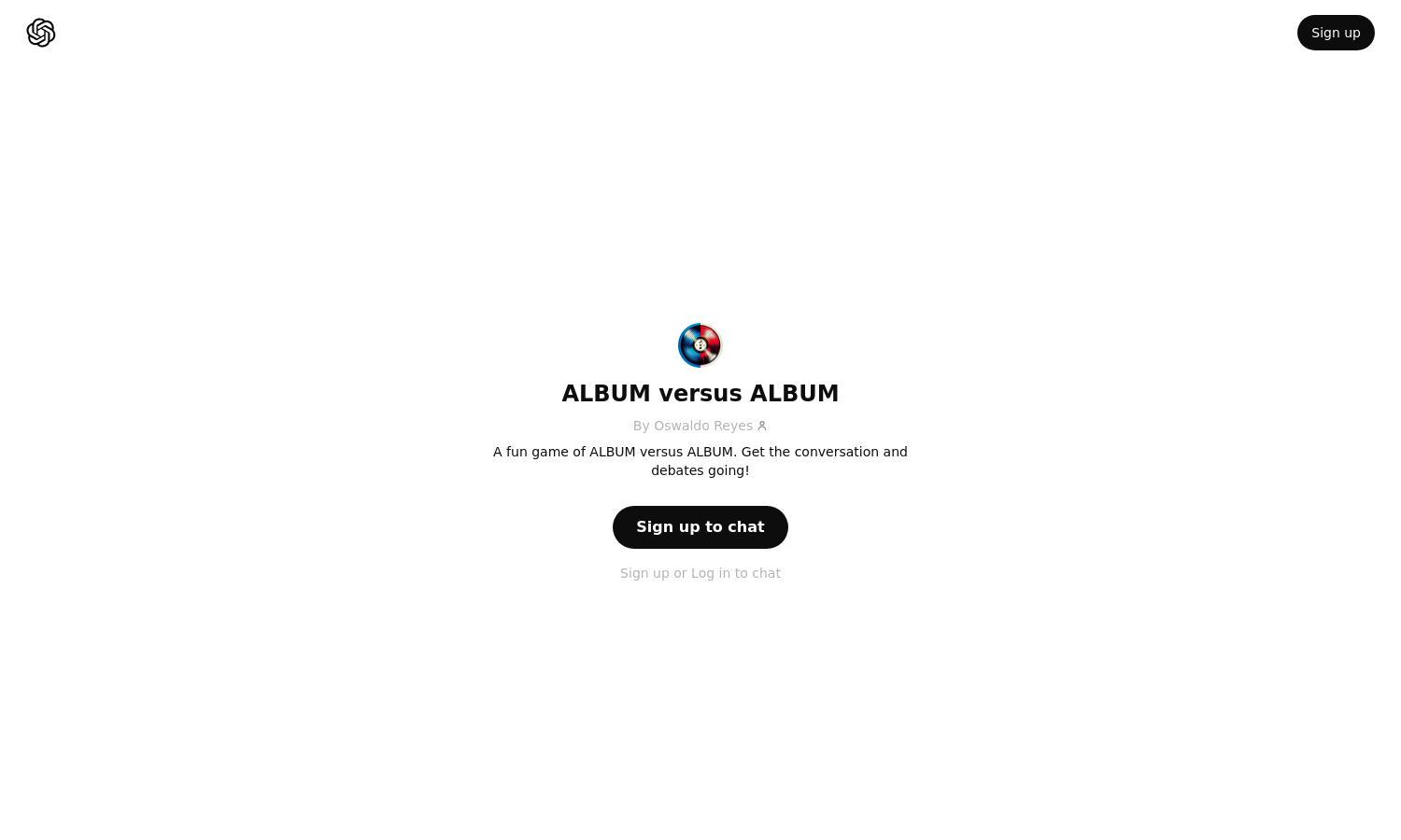 ChatGPT - ALBUM versus ALBUM Website