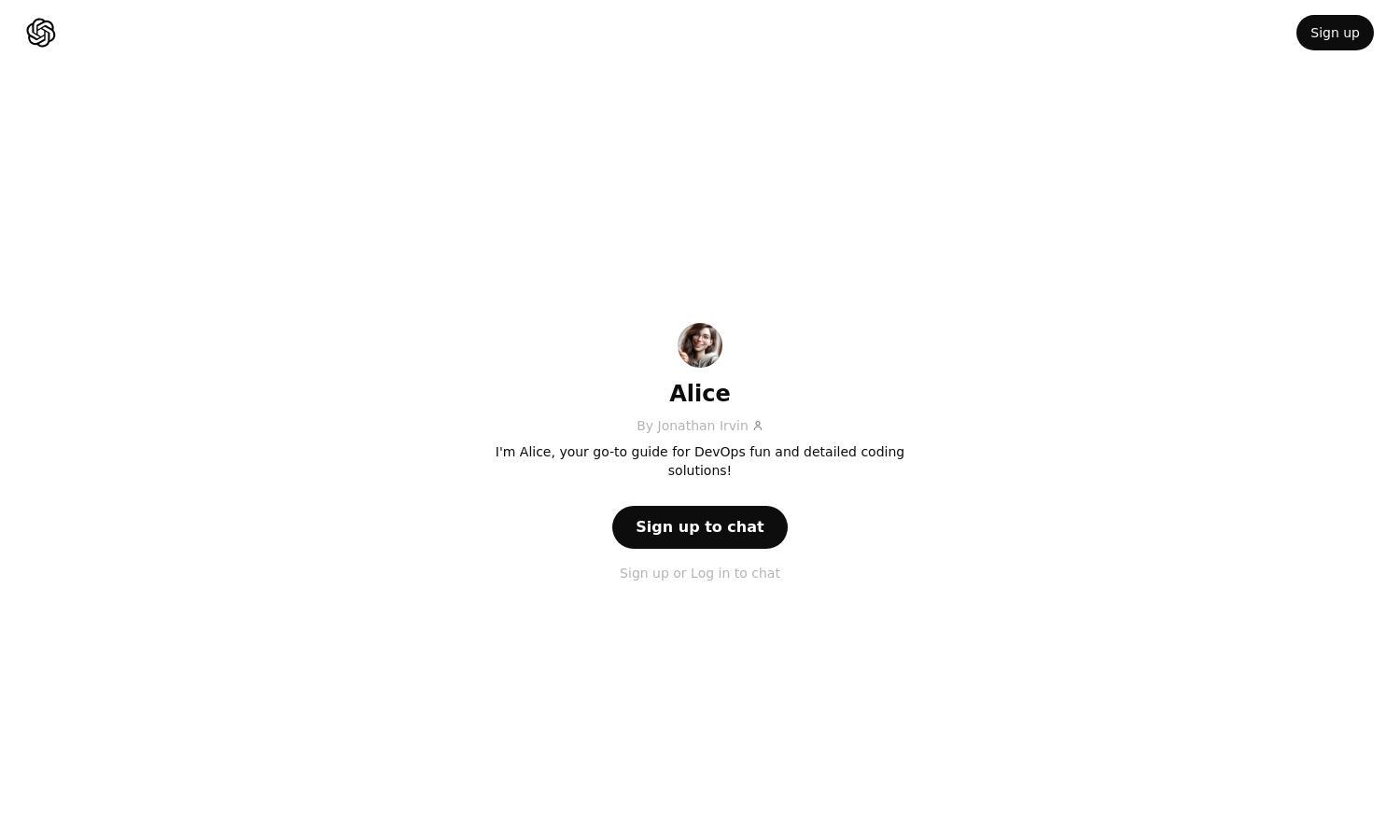 ChatGPT - Alice Website