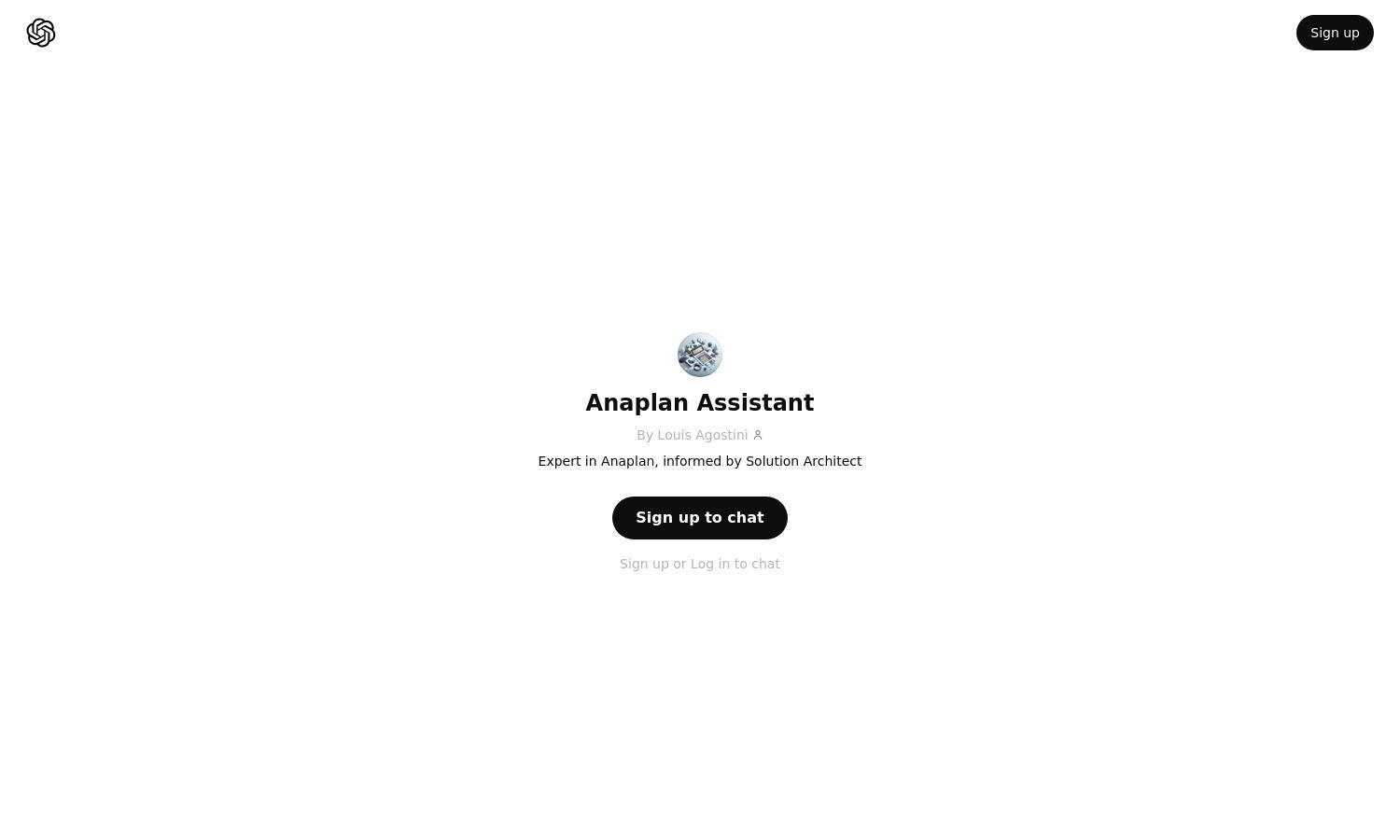 ChatGPT - Anaplan Assistant Website