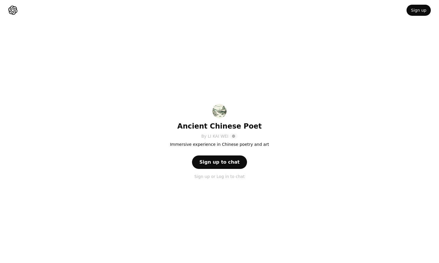 ChatGPT - Ancient Chinese Poet Website