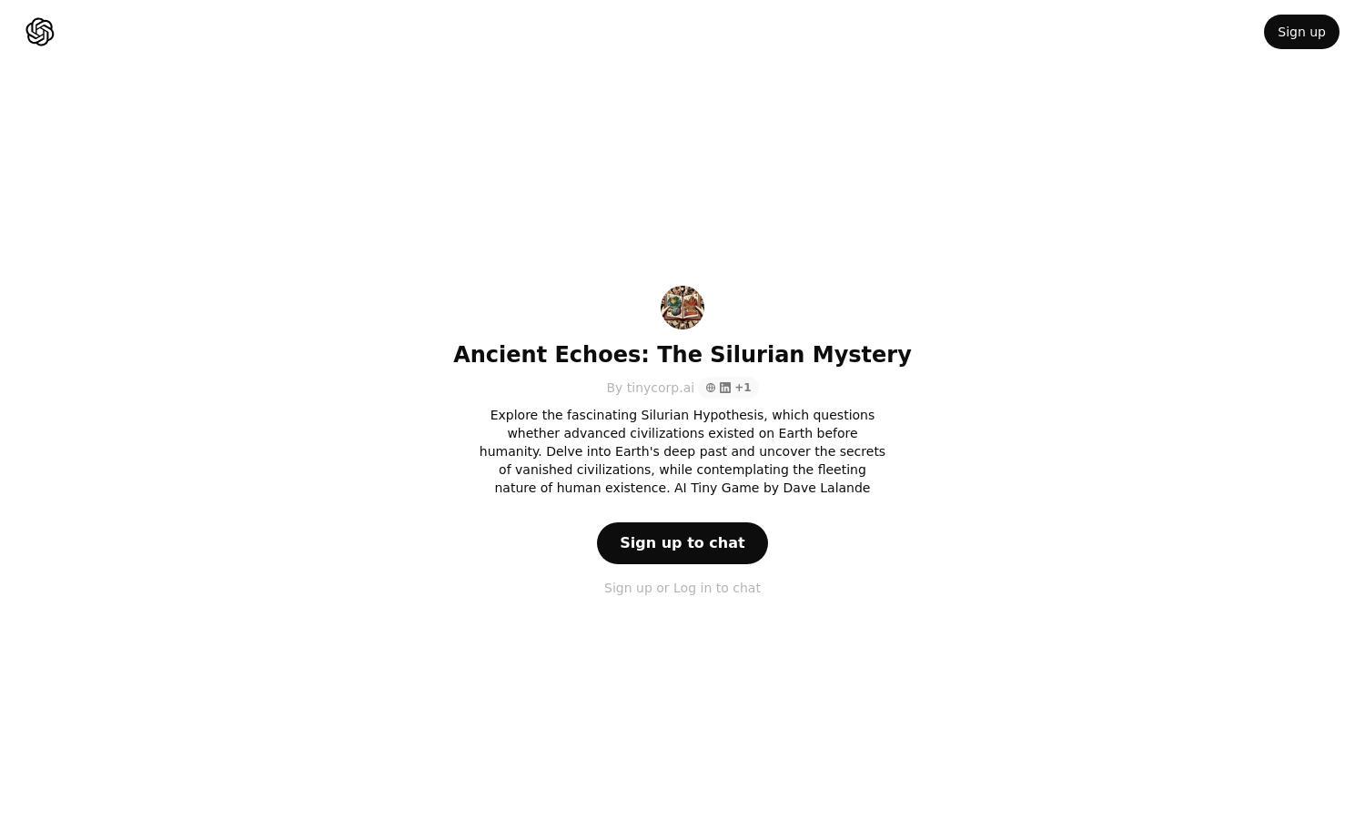 ChatGPT - Ancient Echoes: The Silurian Mystery Website