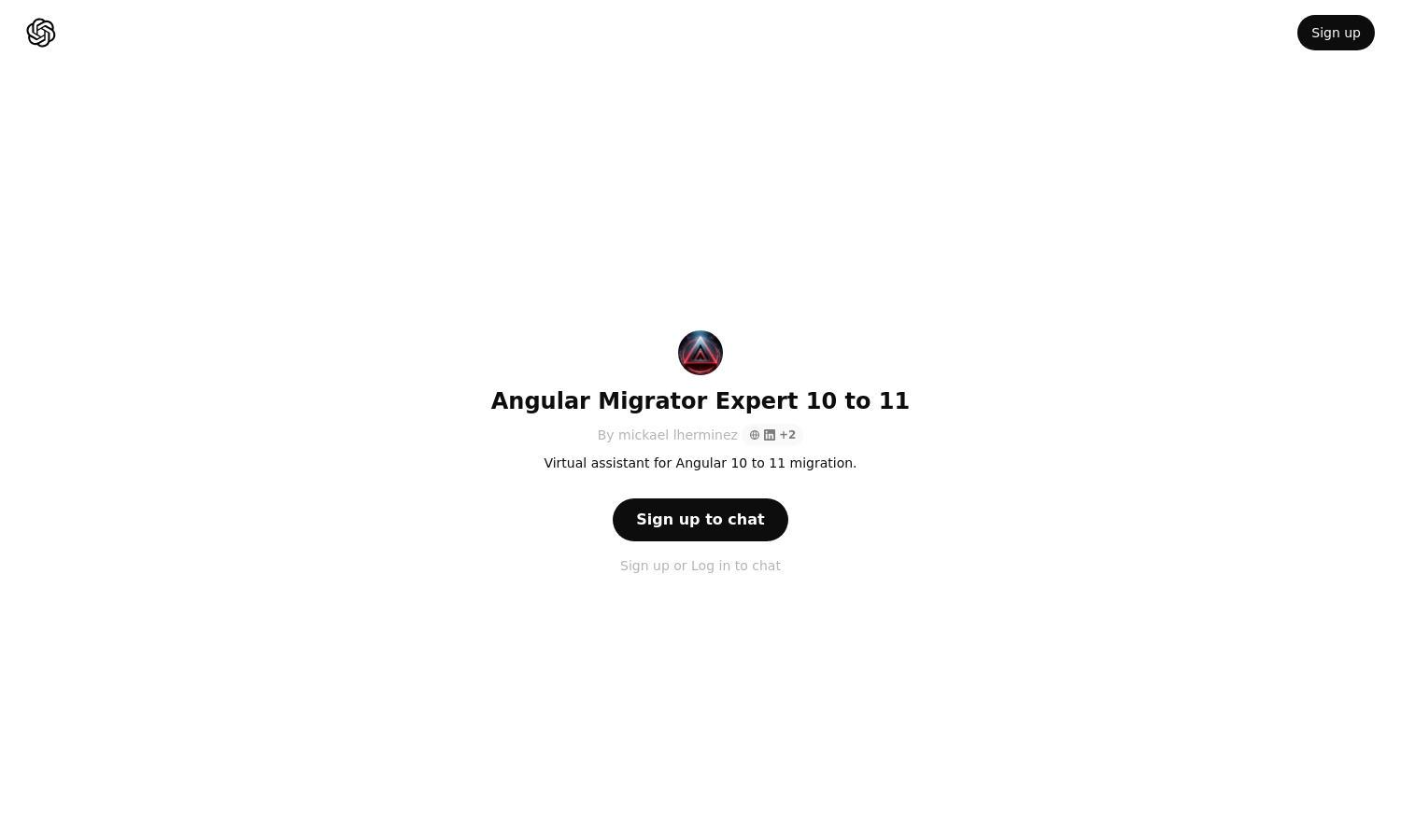 ChatGPT - Angular Migrator Expert 10 to 11 Website