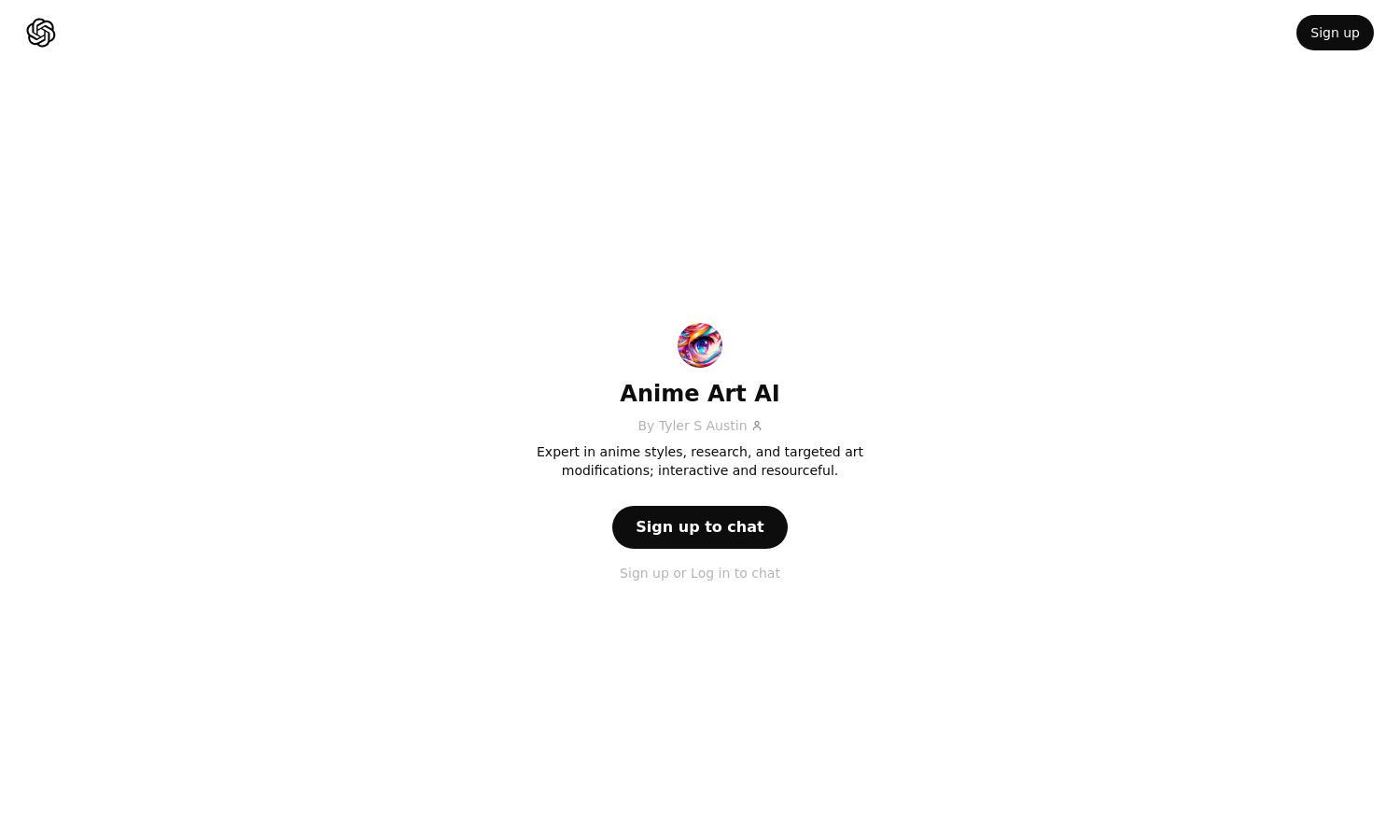 ChatGPT - Anime Art AI Website