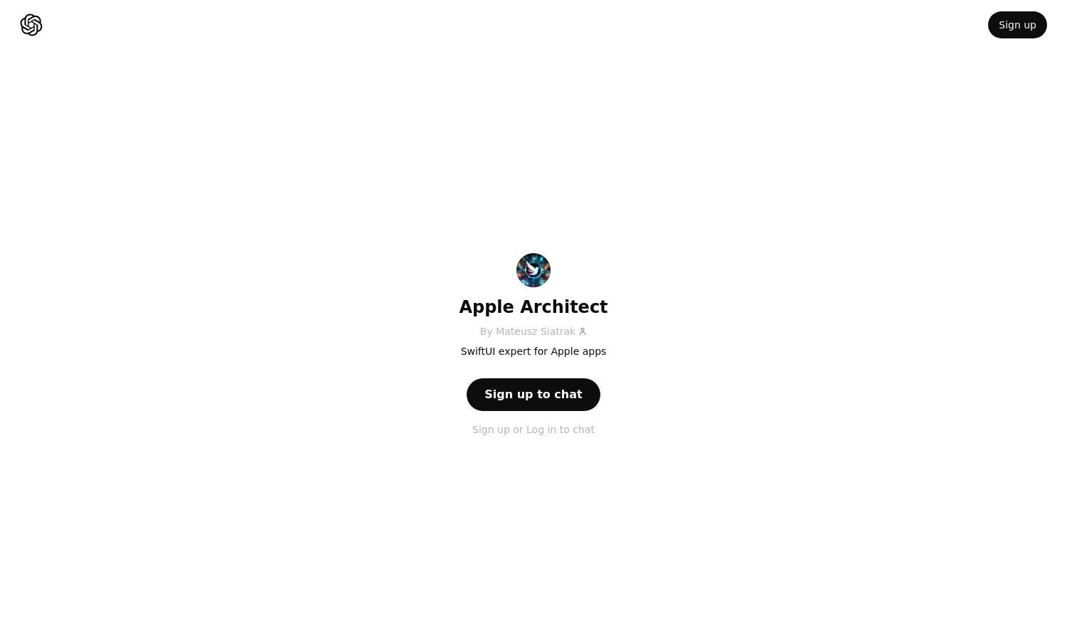 ChatGPT - Apple Architect Website