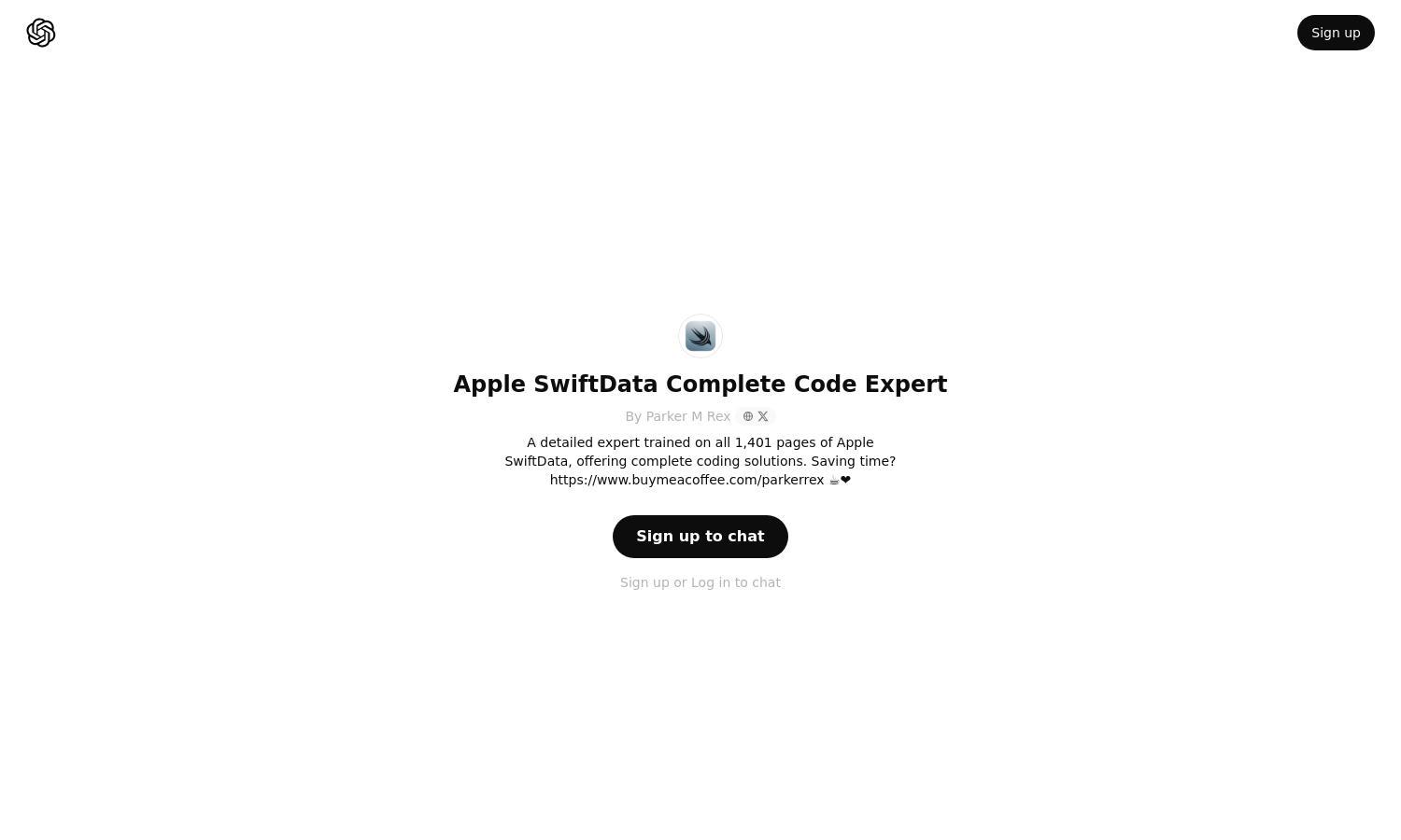 ChatGPT - Apple SwiftData Complete Code Expert Website