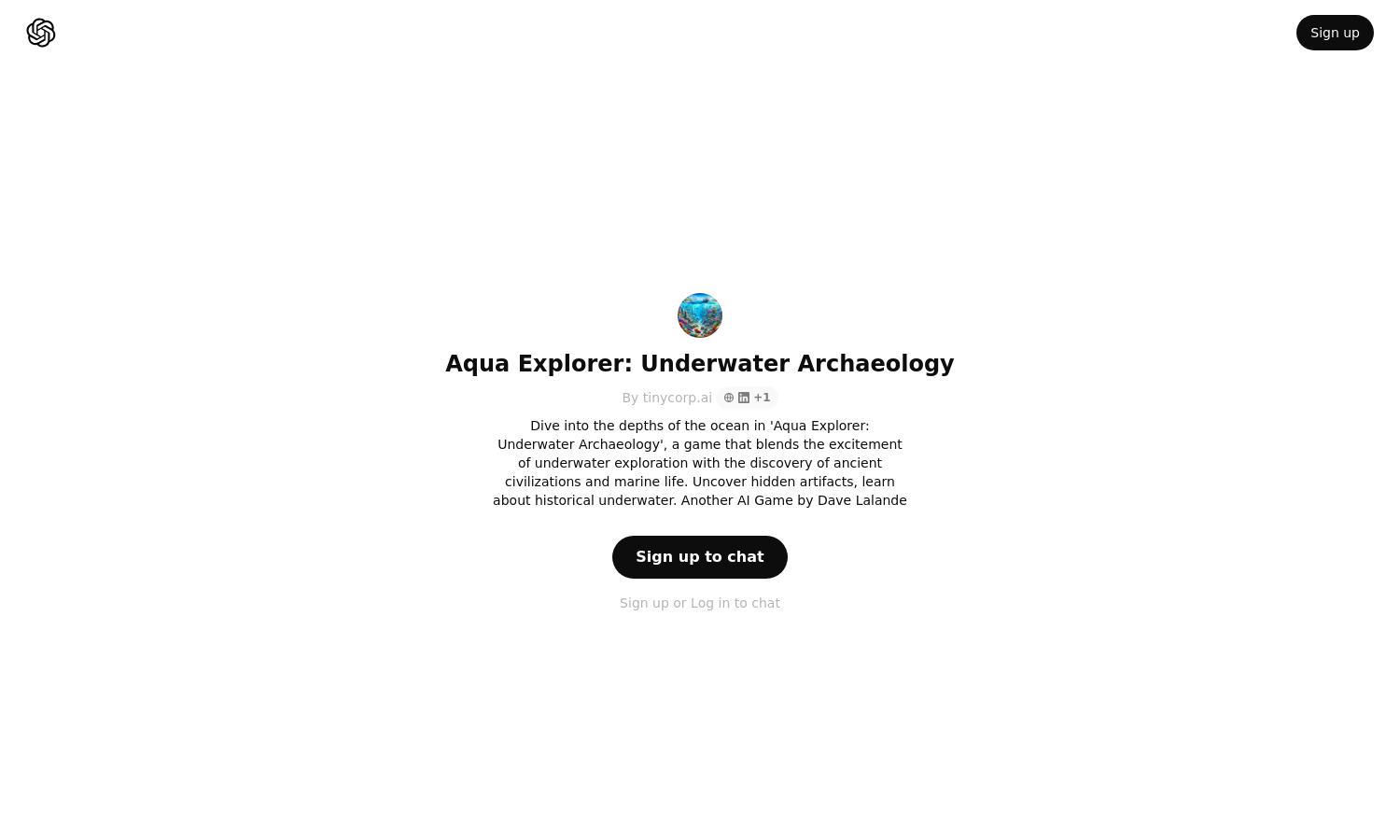 ChatGPT - Aqua Explorer: Underwater Archaeology Website