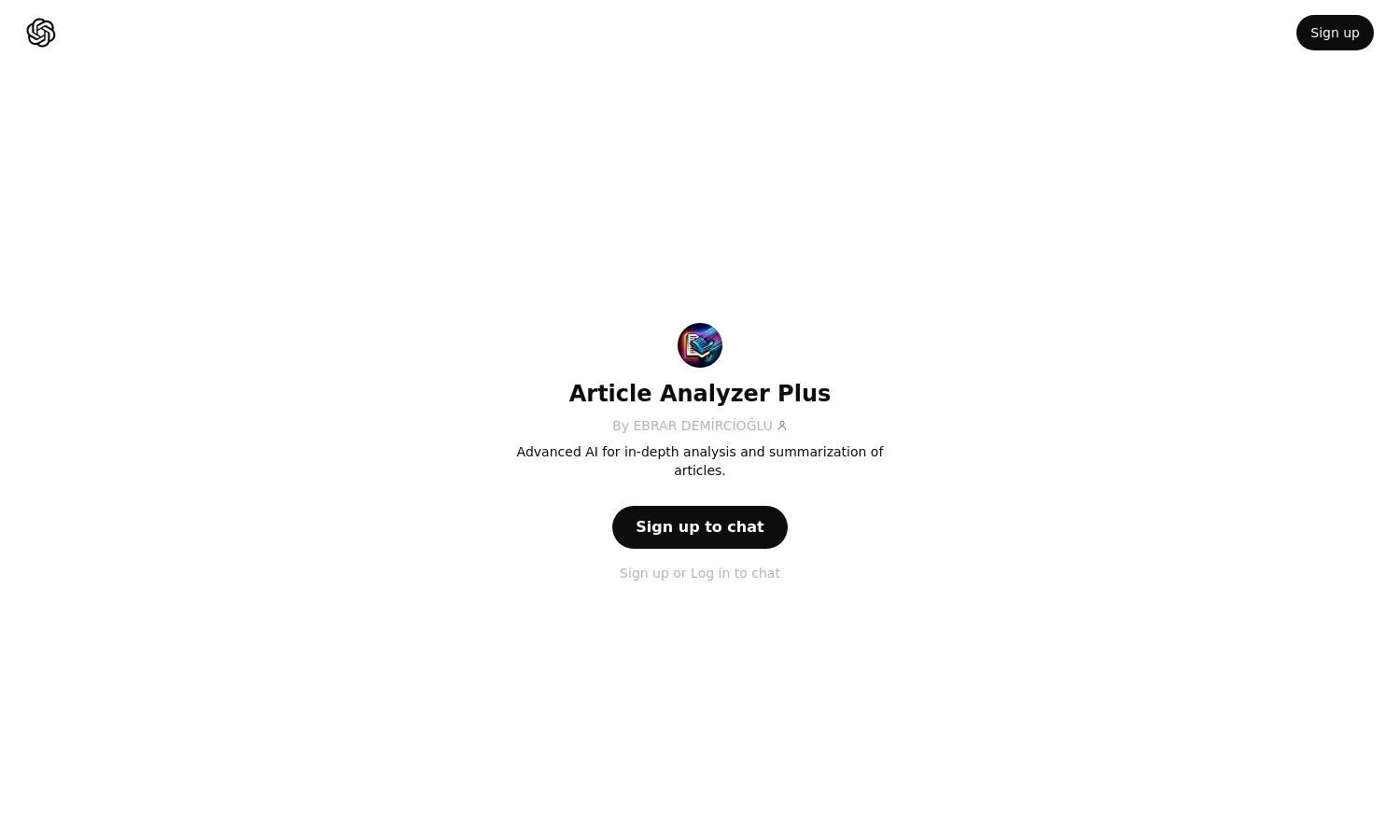 ChatGPT - Article Analyzer Plus Website