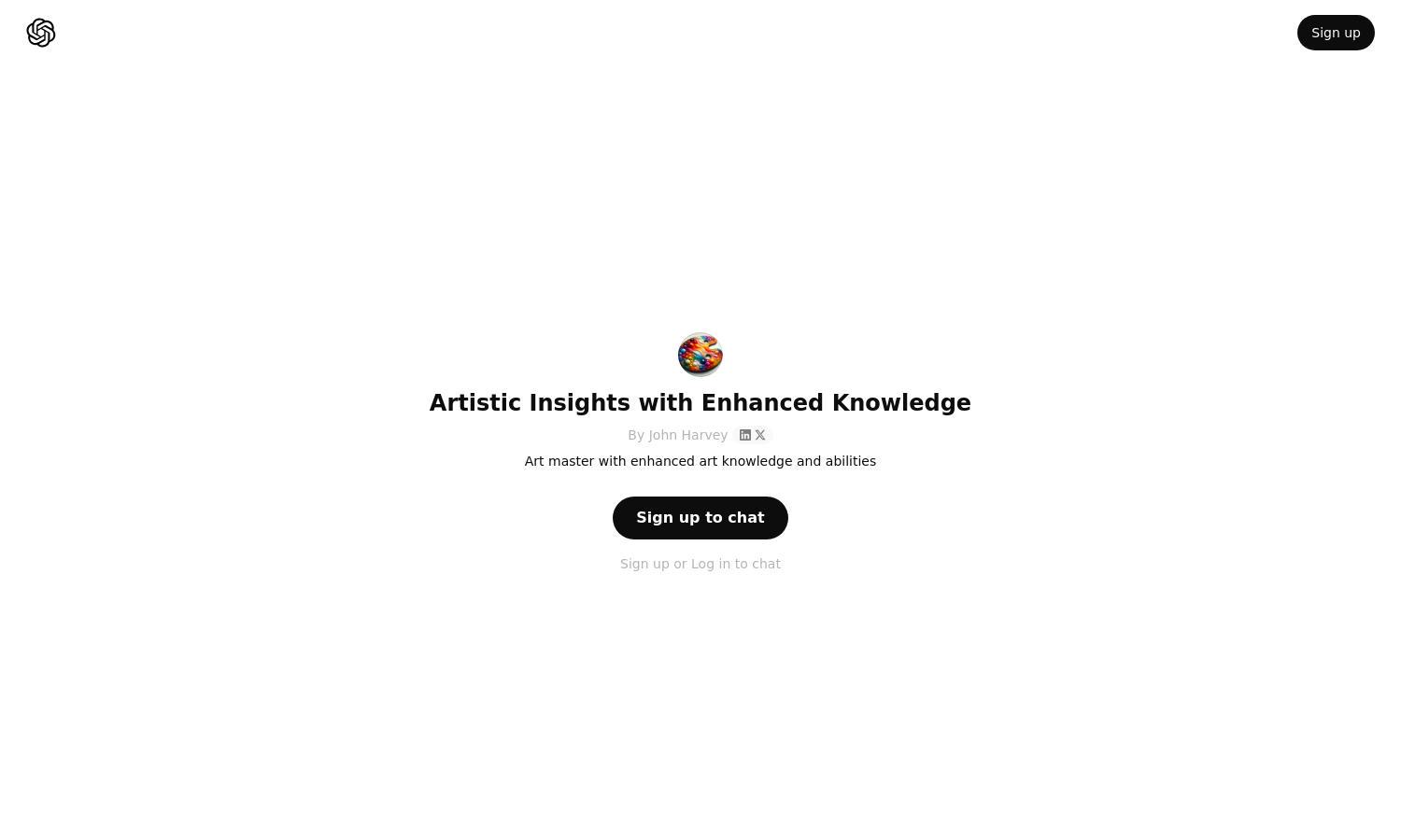 ChatGPT - Artistic Insights with Enhanced Knowledge Website