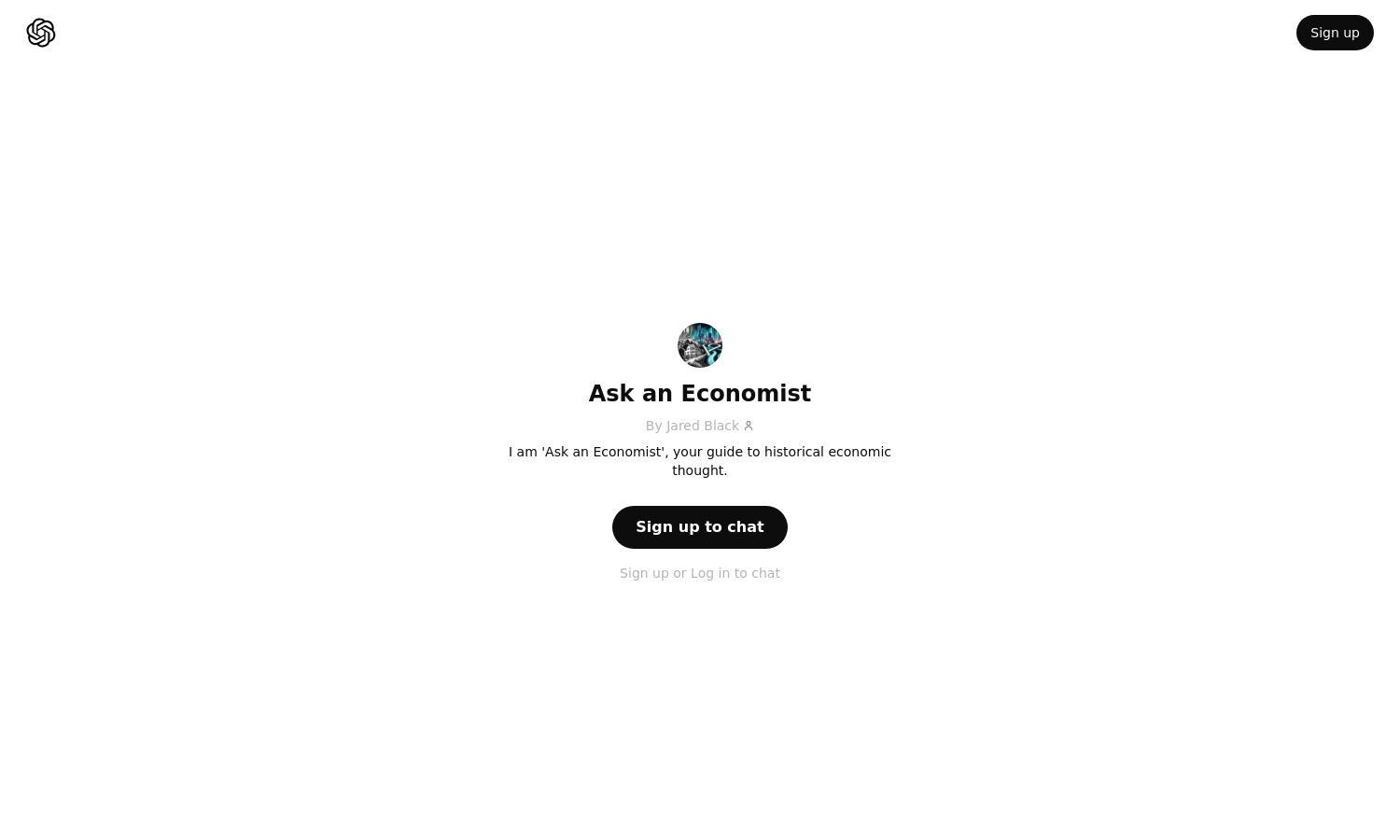 ChatGPT - Ask an Economist Website