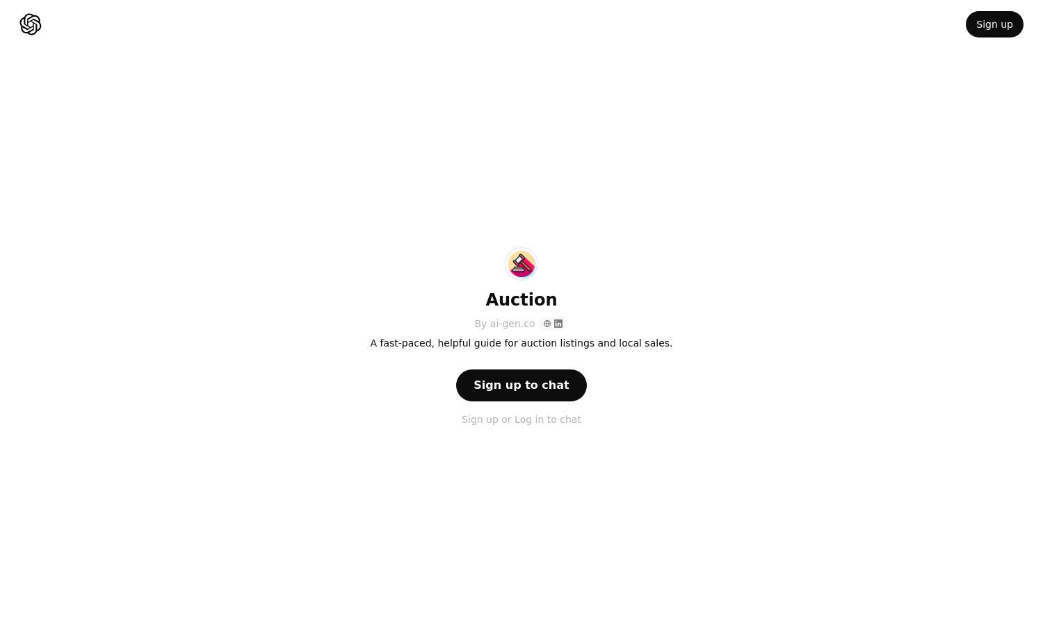 ChatGPT - Auction Website