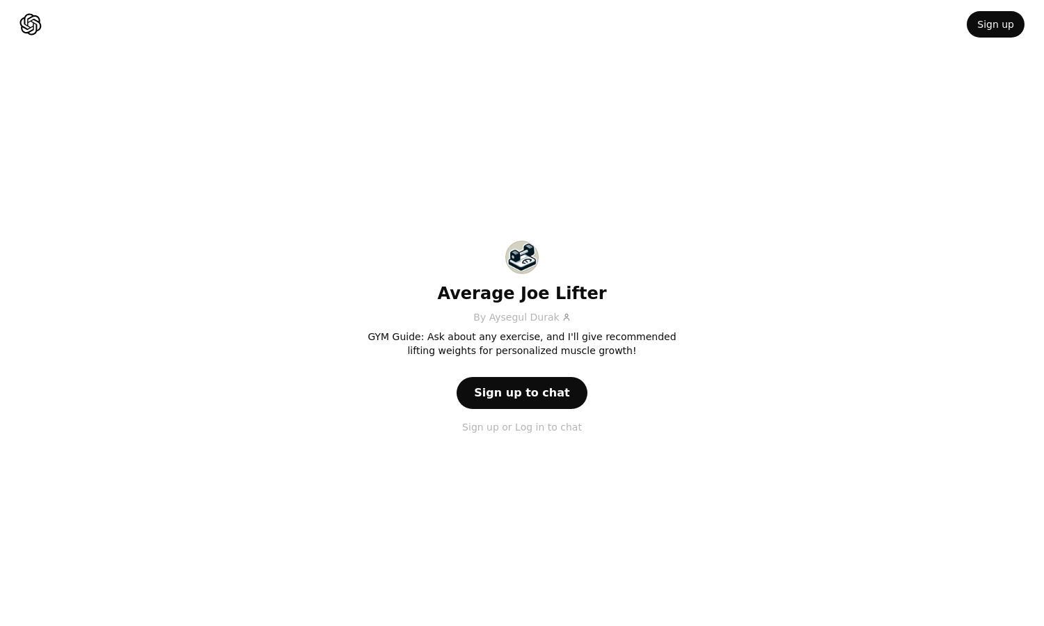 ChatGPT - Average Joe Lifter Website