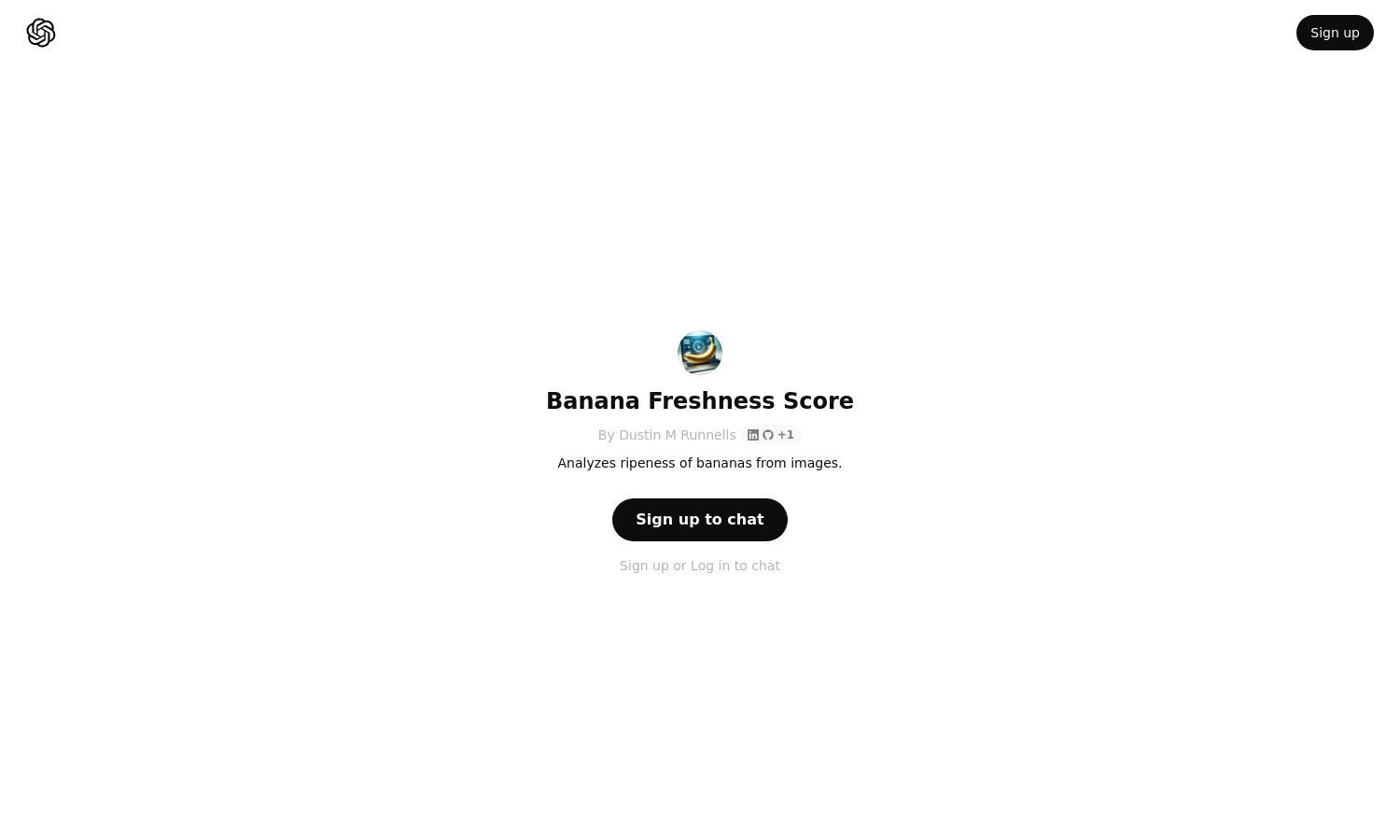 ChatGPT - Banana Freshness Score Website