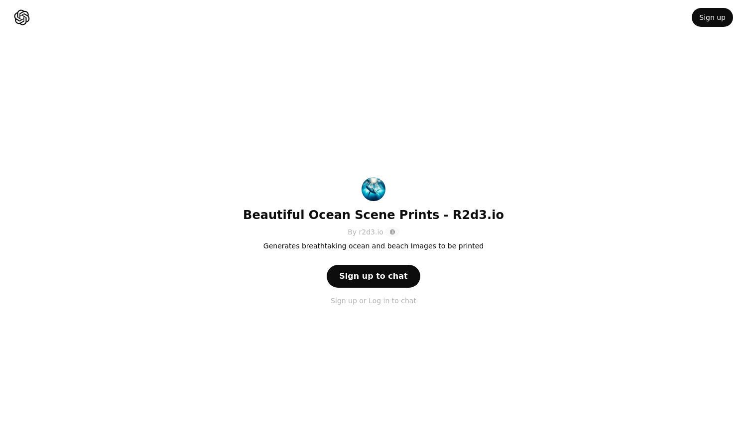 ChatGPT - Beautiful Ocean Scene Prints - R2d3.io Website