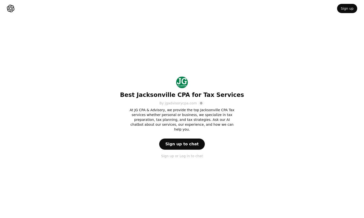 ChatGPT - Best Jacksonville CPA for Tax Services Website