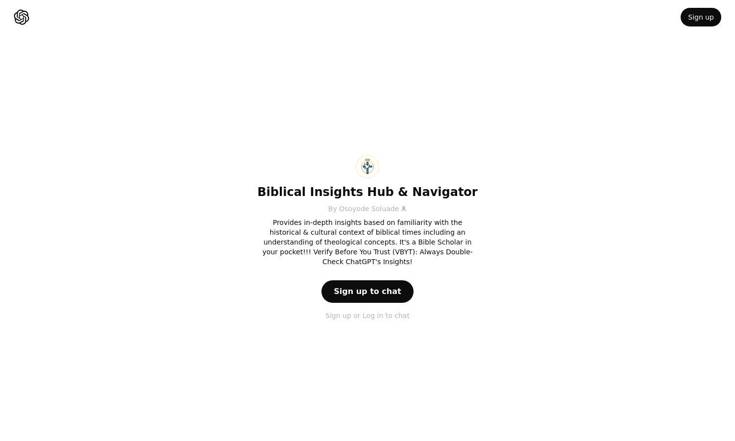 ChatGPT - Biblical Insights Hub & Navigator Website