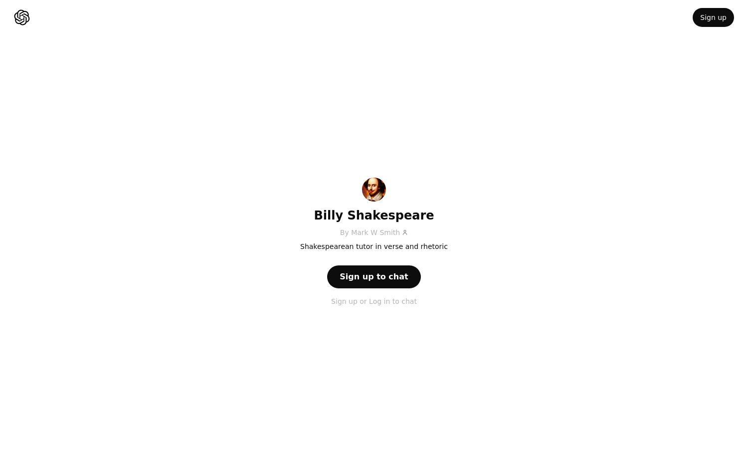 ChatGPT - Billy Shakespeare Website