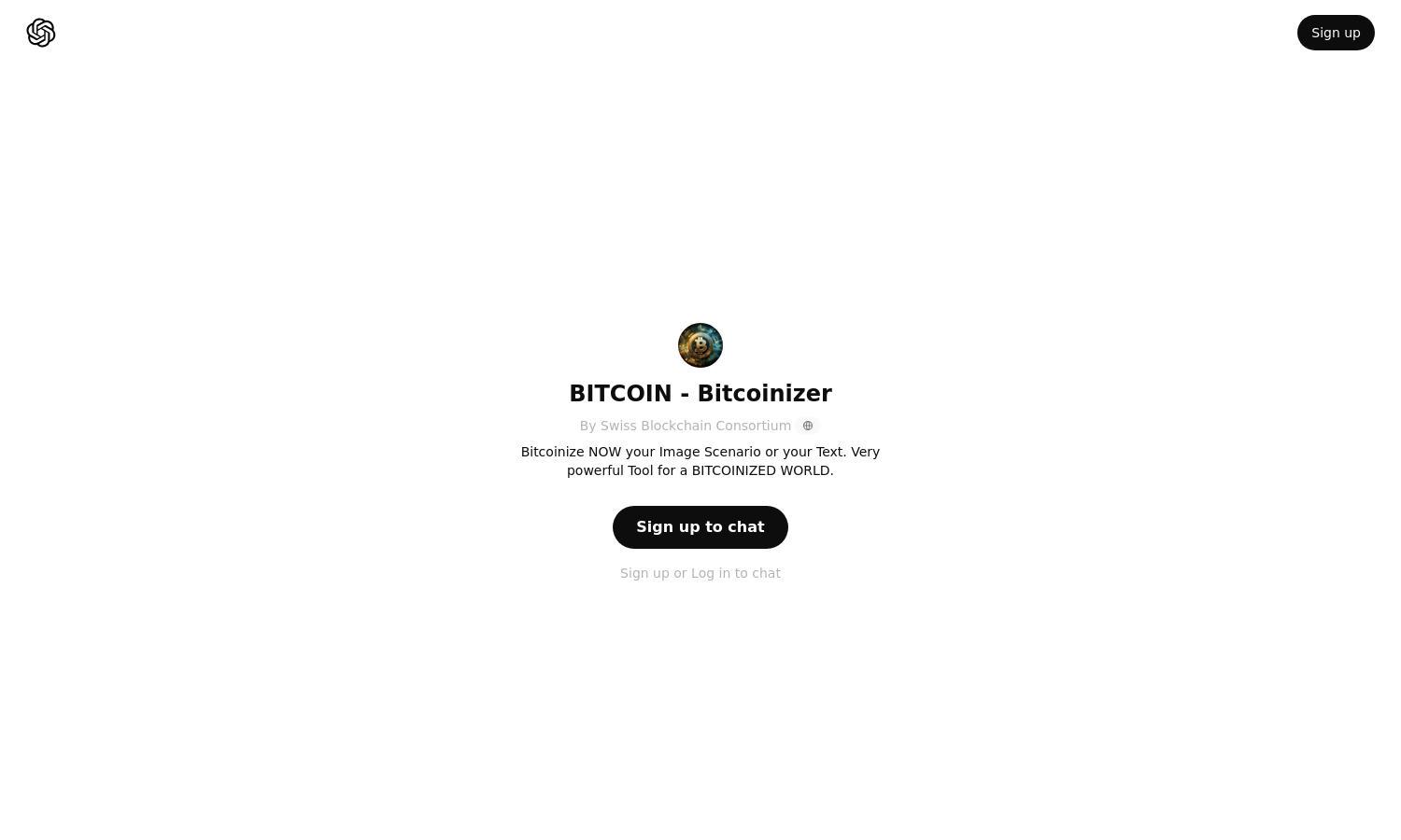 ChatGPT - BITCOIN - Bitcoinizer Website