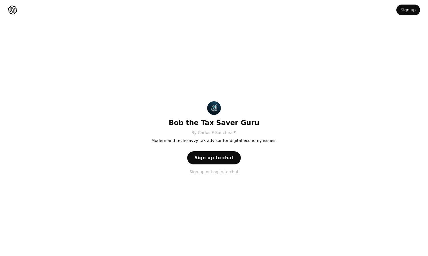 ChatGPT - Bob the Tax Saver Guru Website