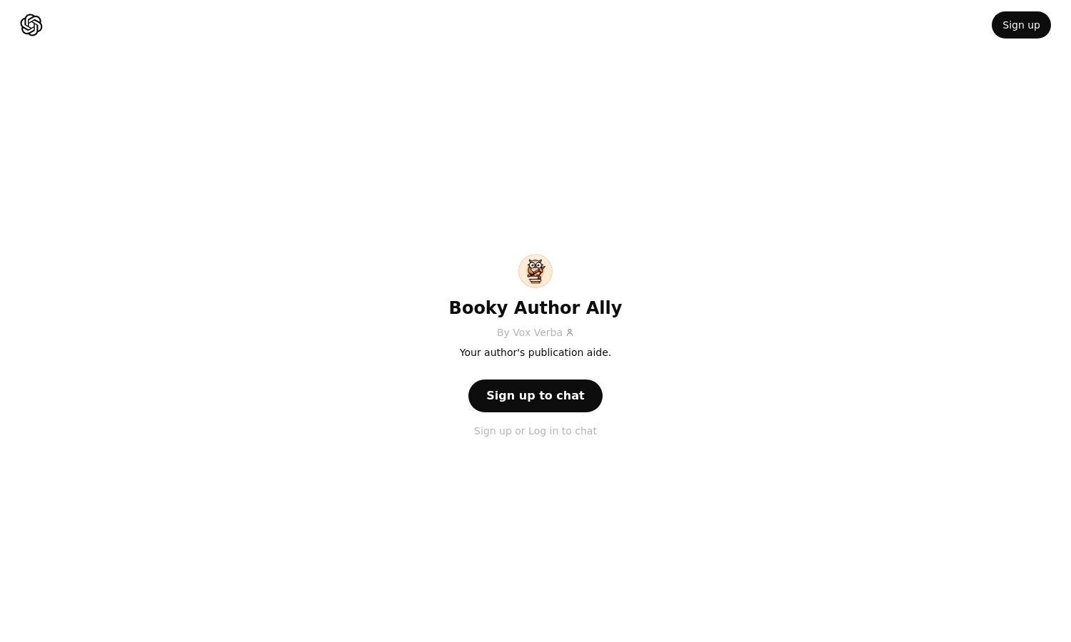 ChatGPT - Booky Author Ally Website