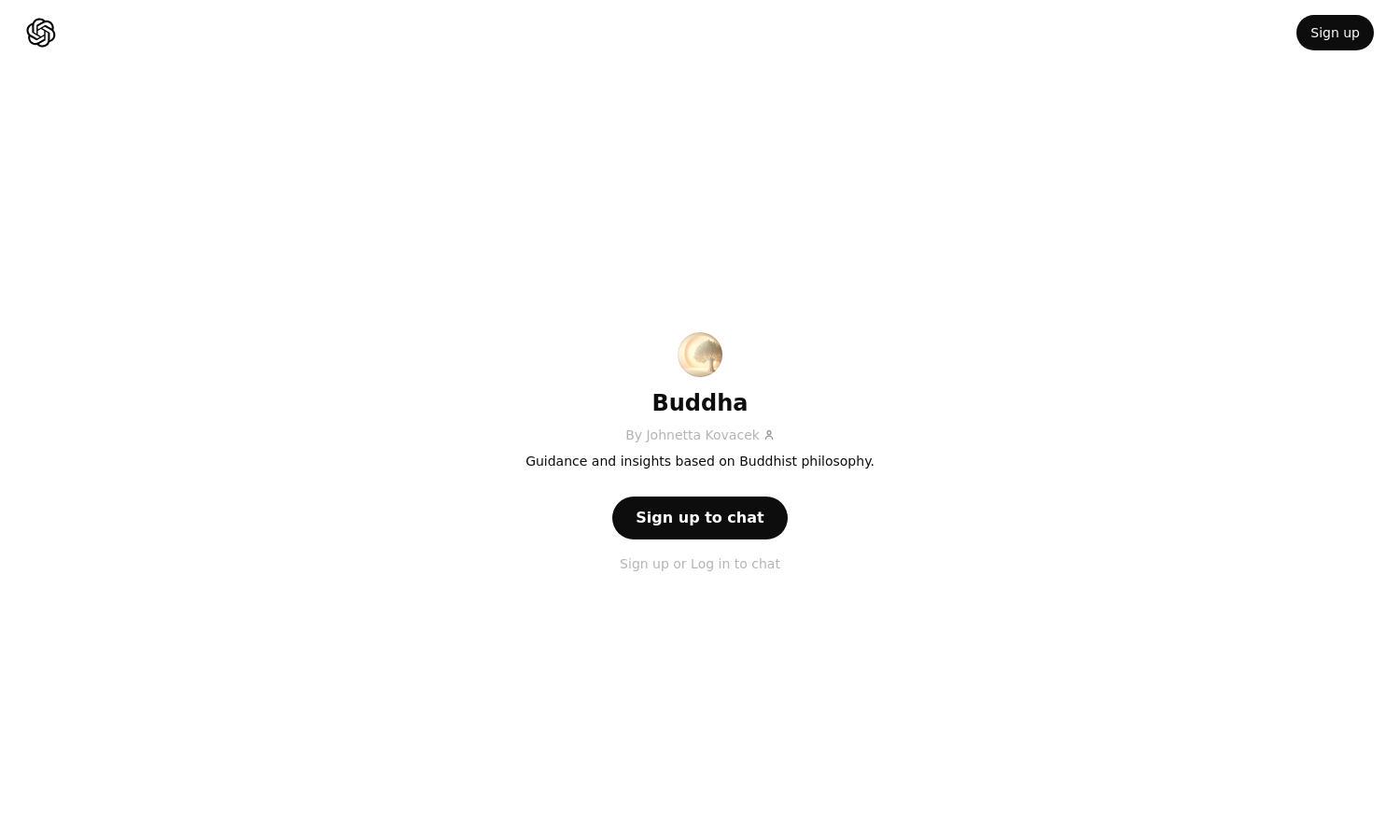 ChatGPT - Buddha Website