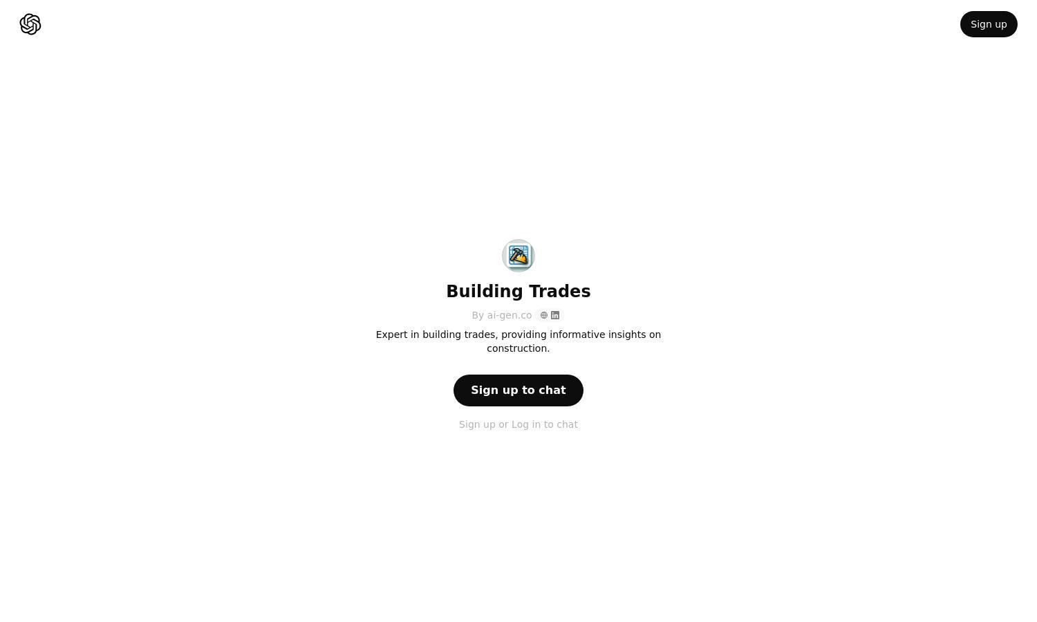 ChatGPT - Building Trades Website