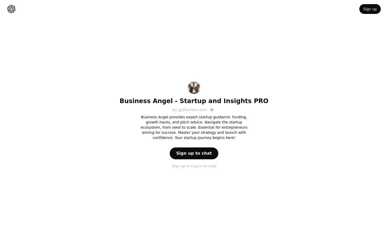 ChatGPT - Business Angel - Startup and Insights PRO Website