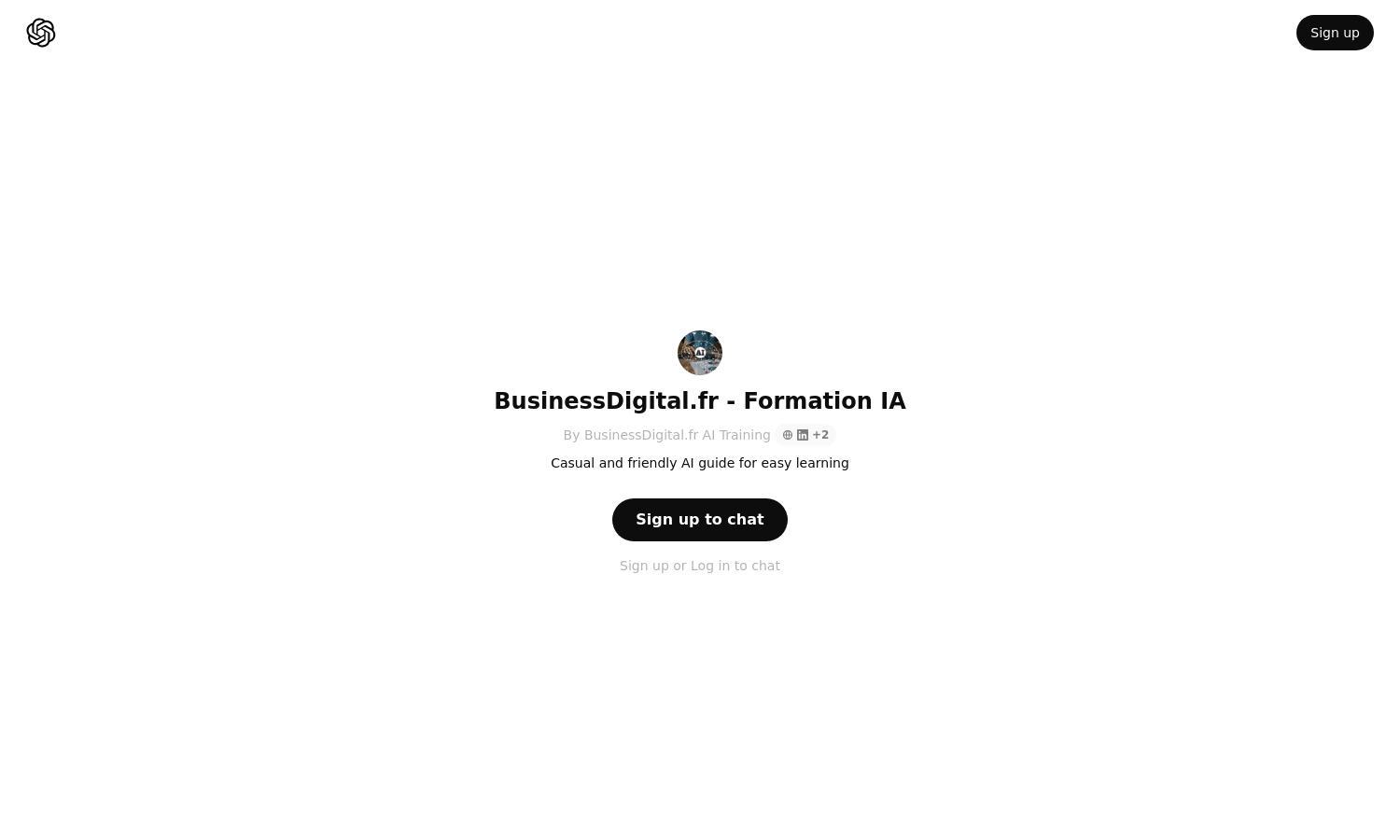 ChatGPT - BusinessDigital.fr - Formation IA Website