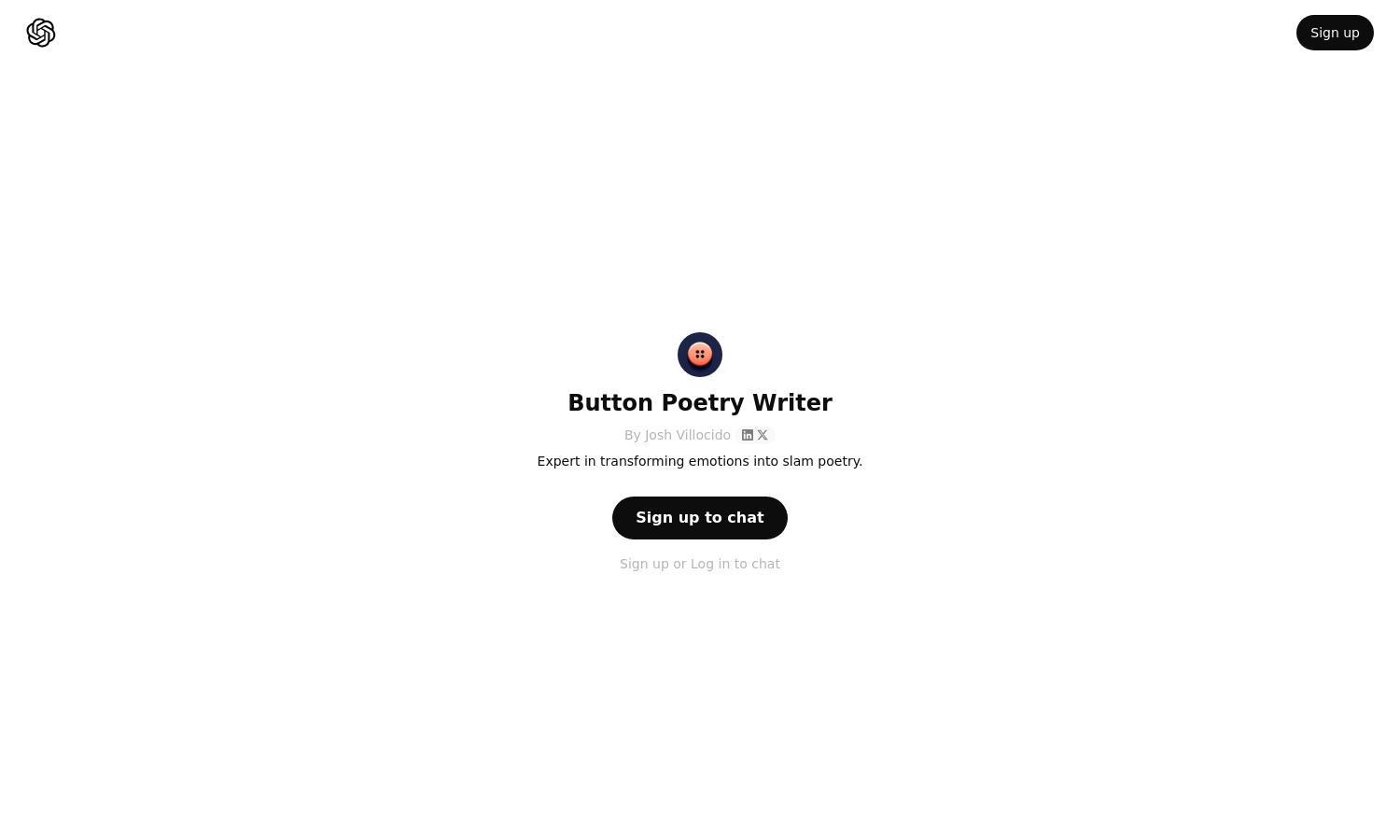 ChatGPT - Button Poetry Writer Website