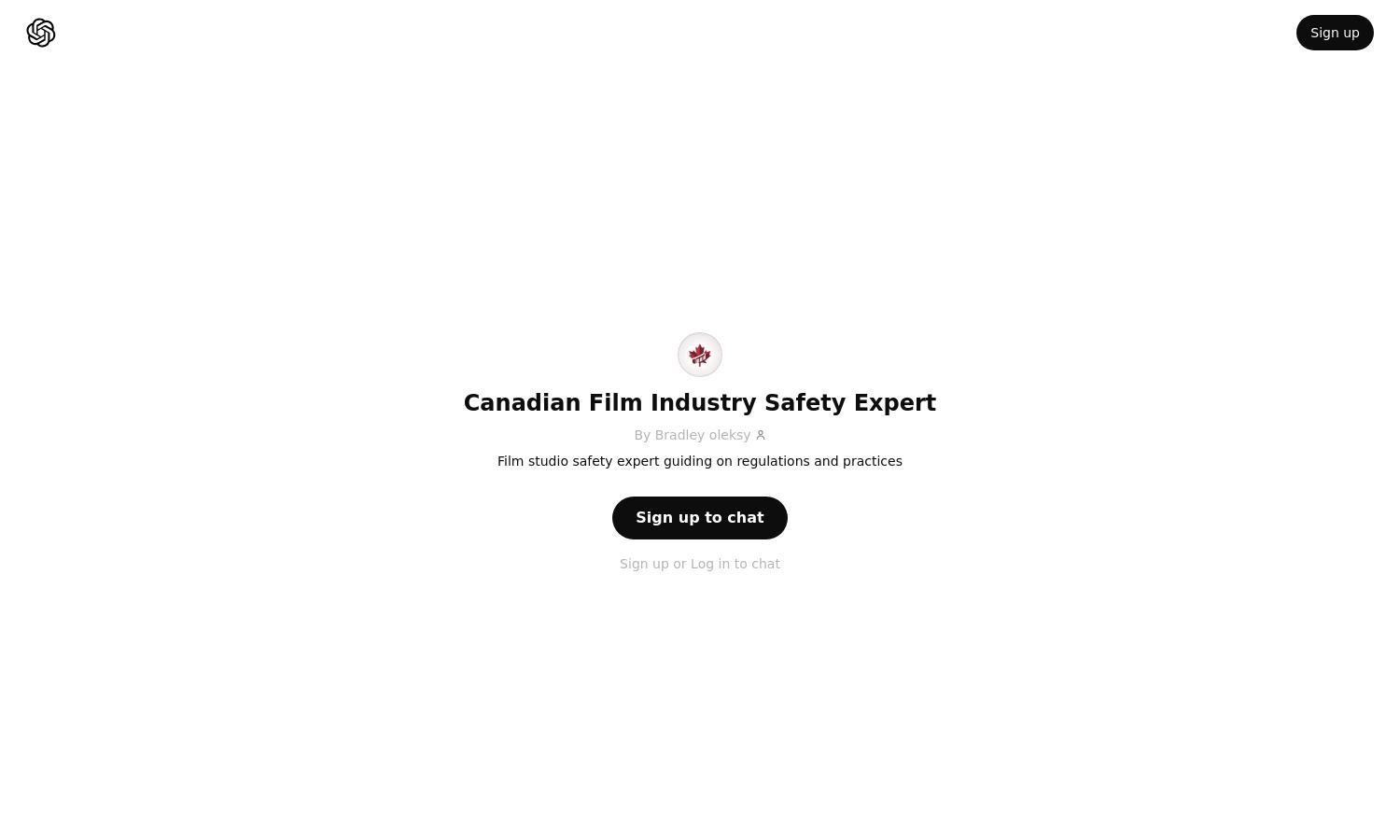 ChatGPT - Canadian Film Industry Safety Expert Website