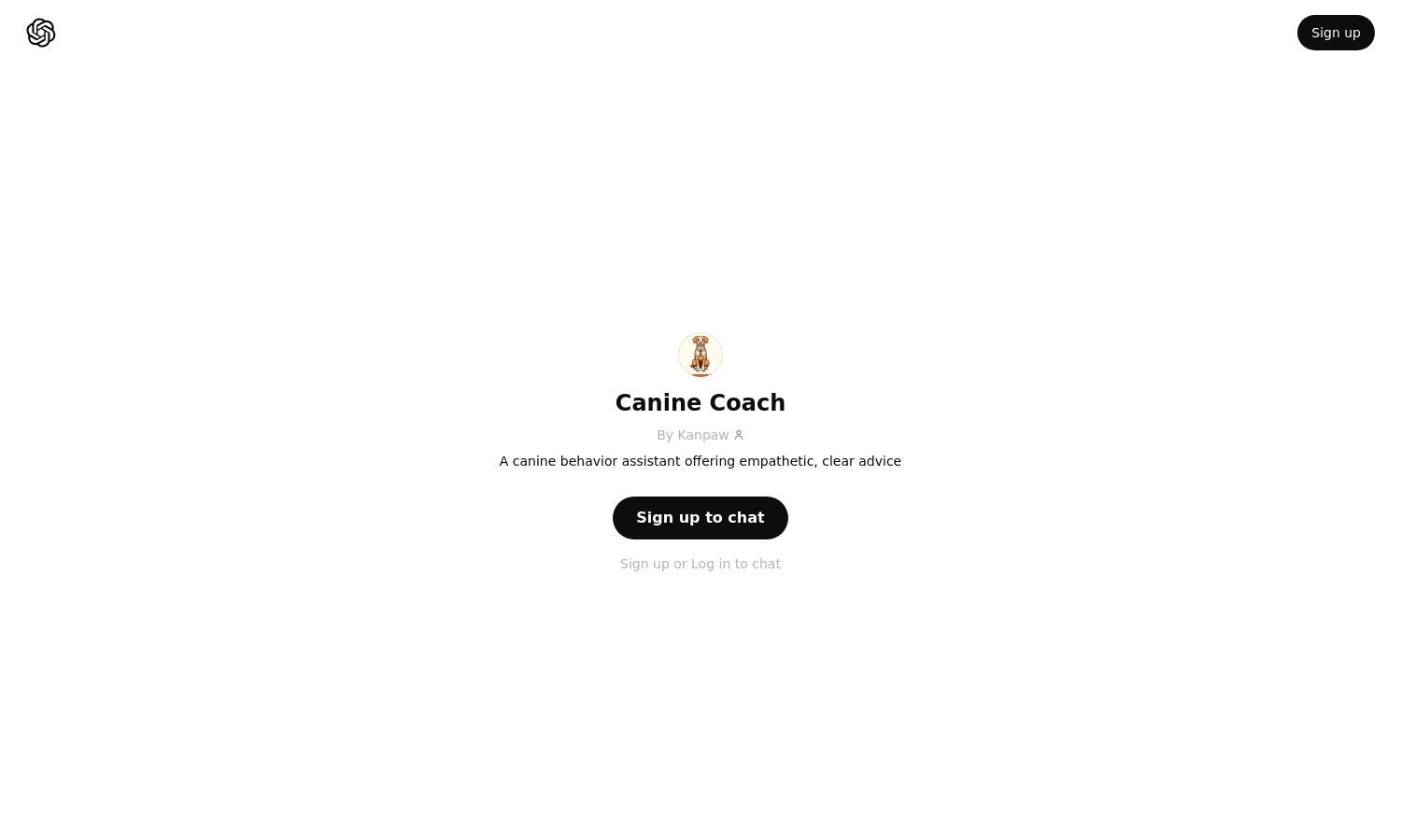 ChatGPT - Canine Coach Website