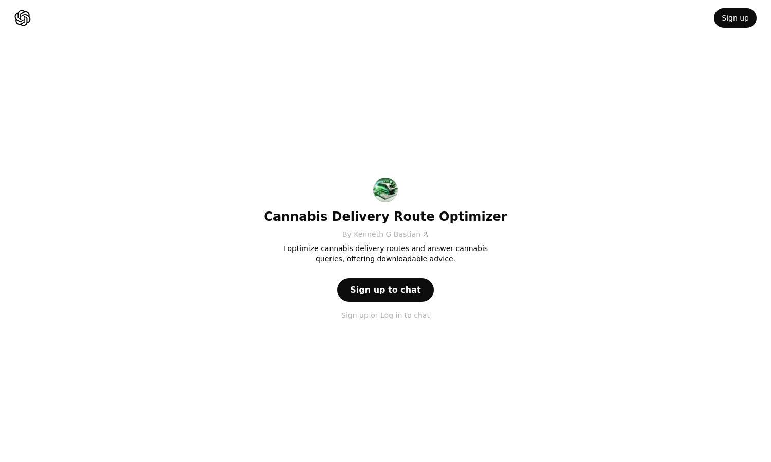 ChatGPT - Cannabis Delivery Route Optimizer Website