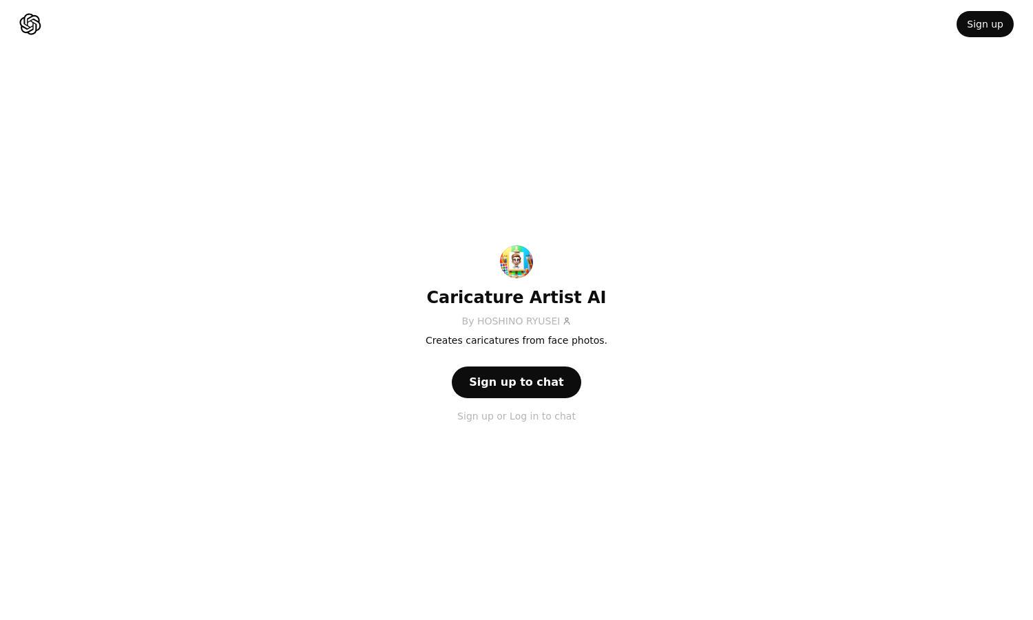 ChatGPT - Caricature Artist AI Website