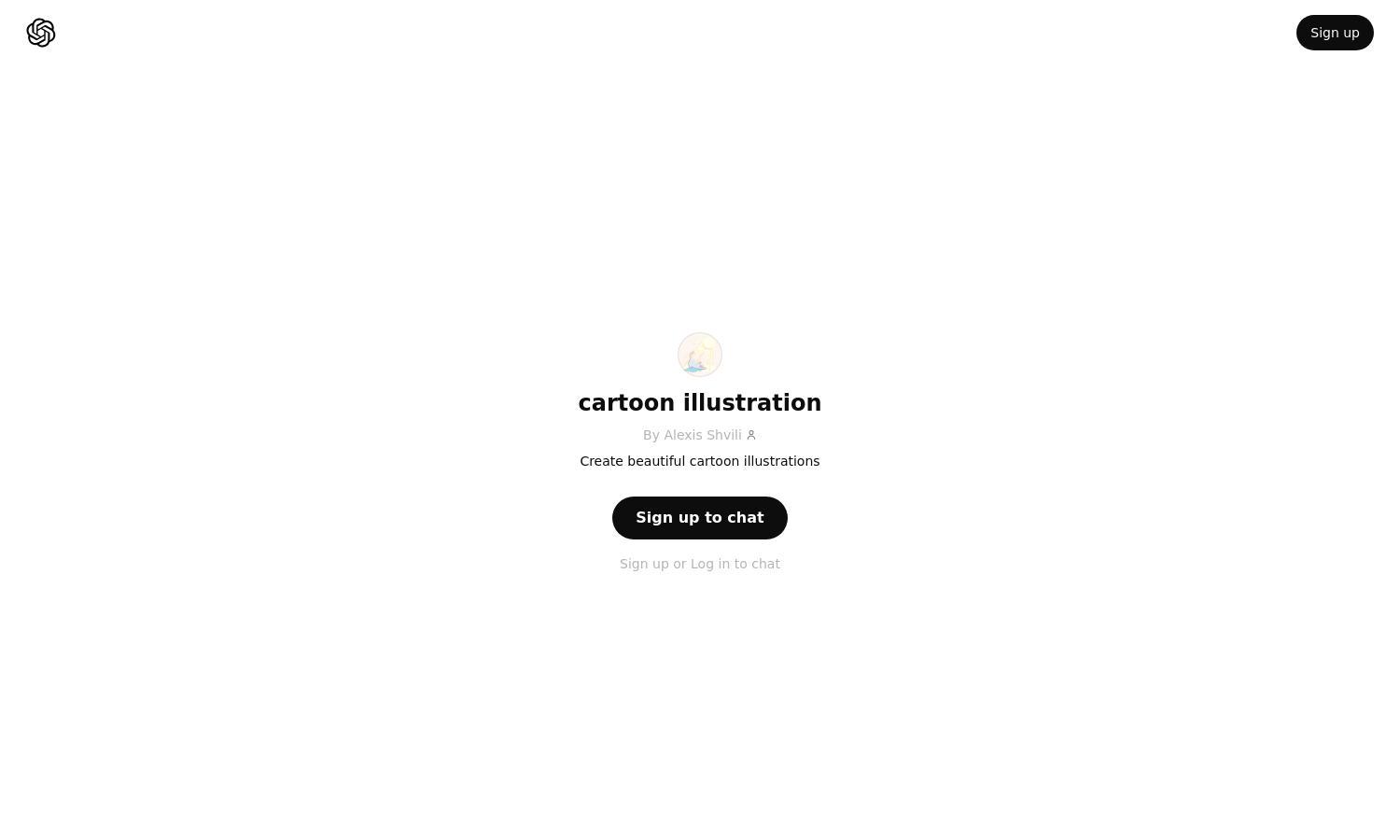 ChatGPT - cartoon illustration Website