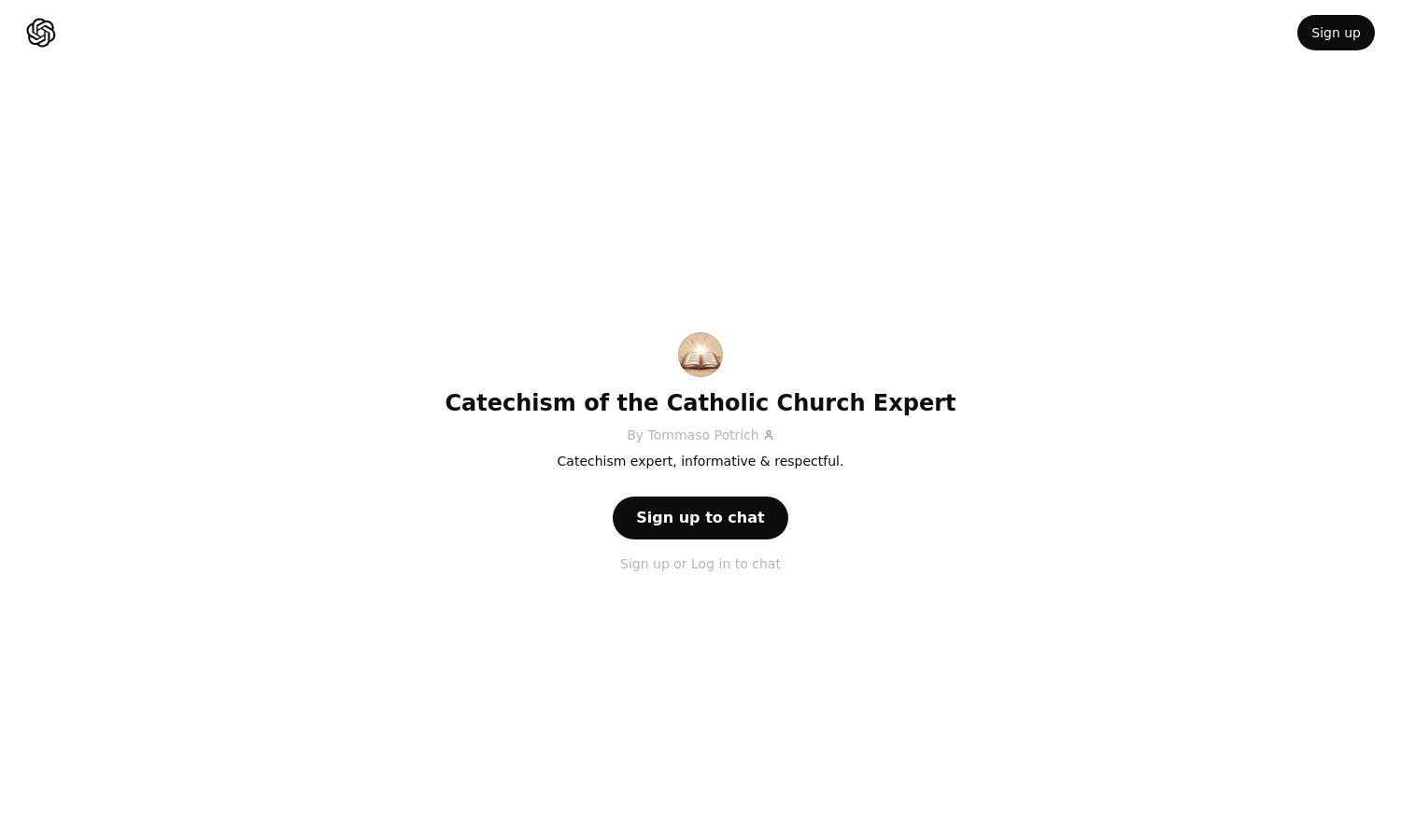 ChatGPT - Catechism of the Catholic Church Expert Website