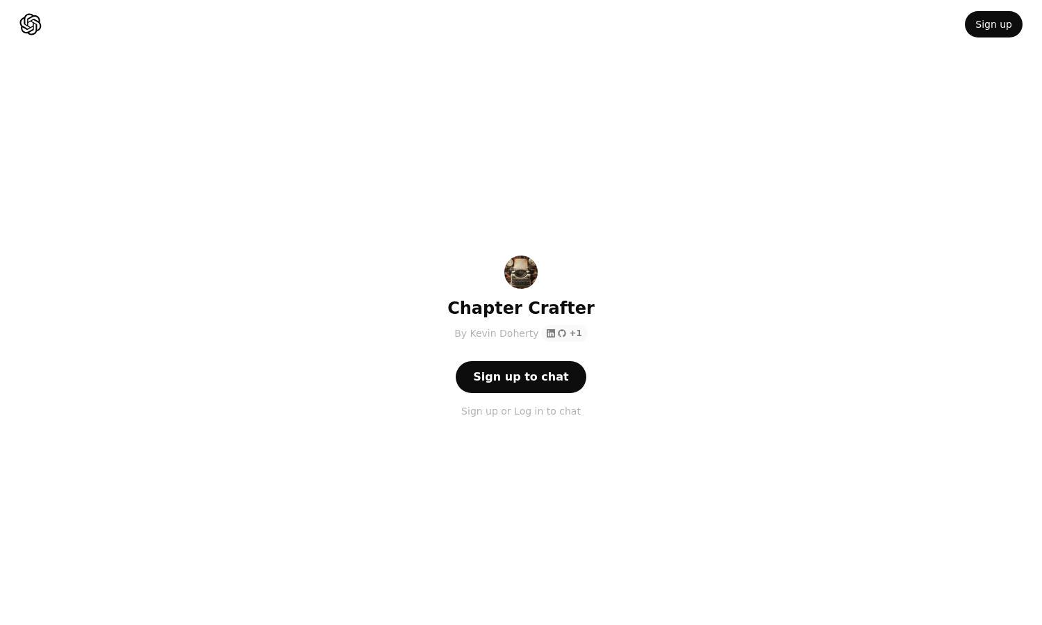 ChatGPT - Chapter Crafter Website