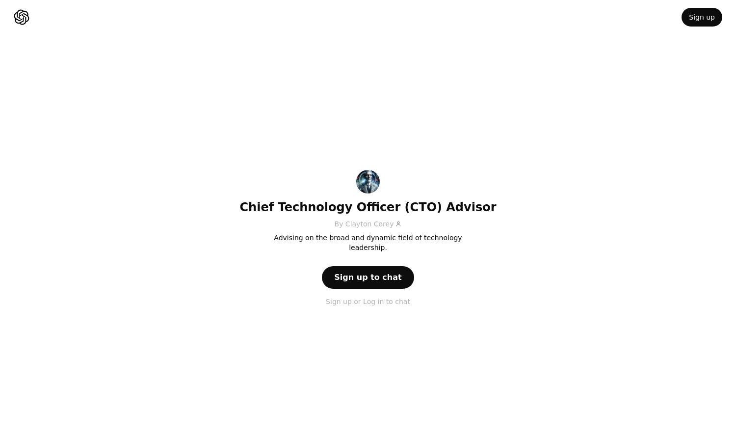 ChatGPT - Chief Technology Officer (CTO) Advisor Website