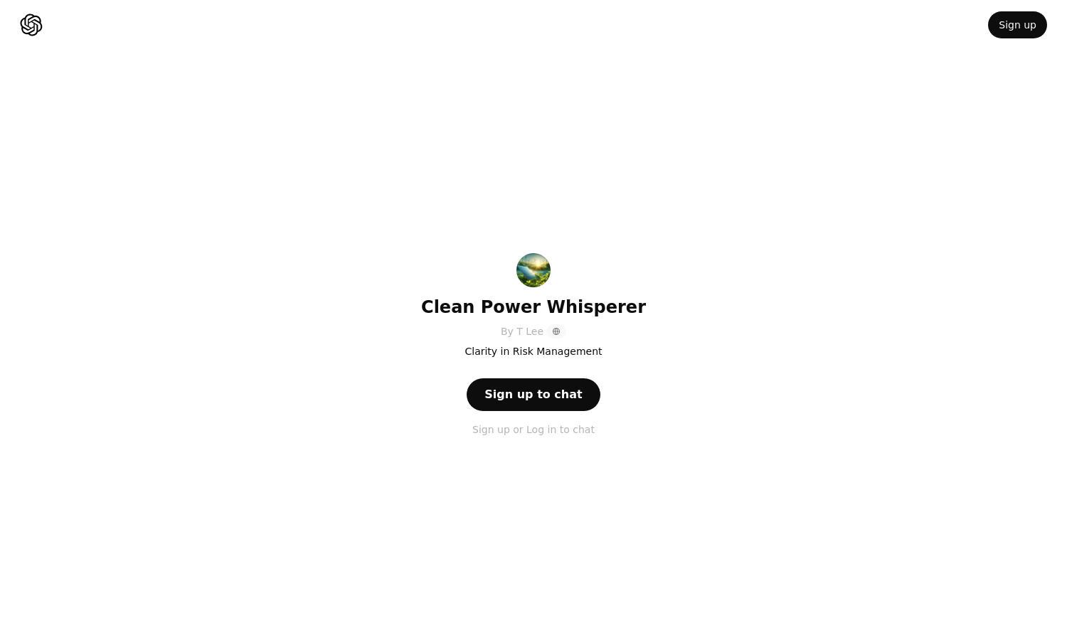 ChatGPT - Clean Power Whisperer Website