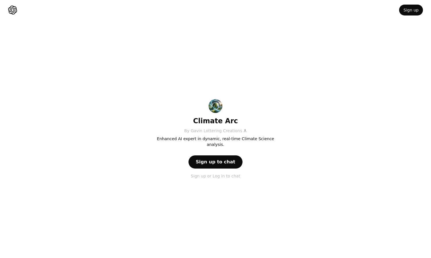 ChatGPT - Climate Arc Website