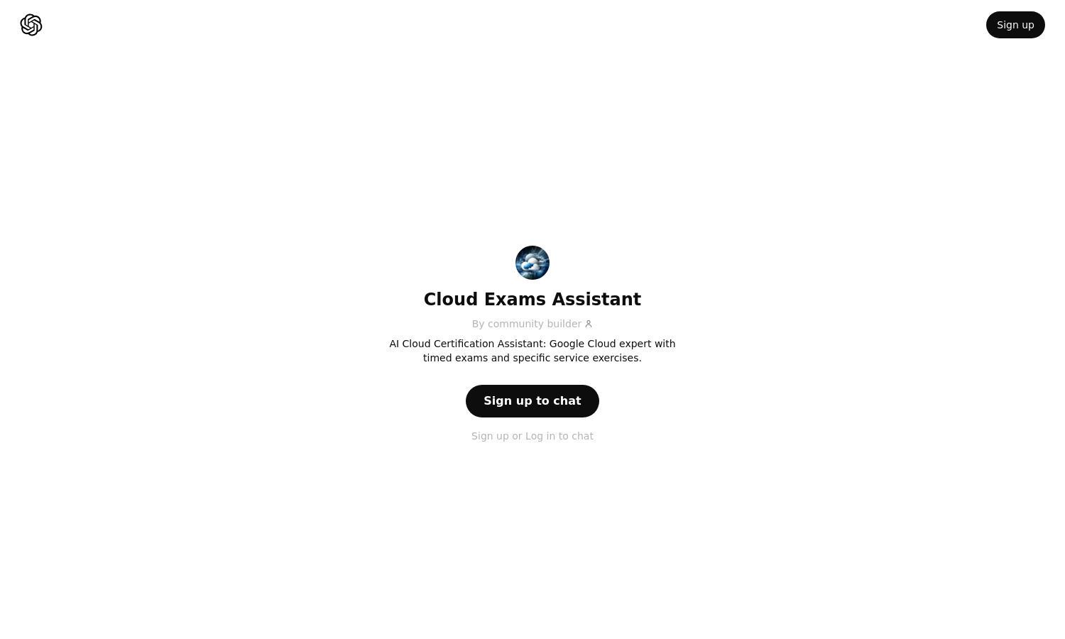 ChatGPT - Cloud Exams Assistant Website