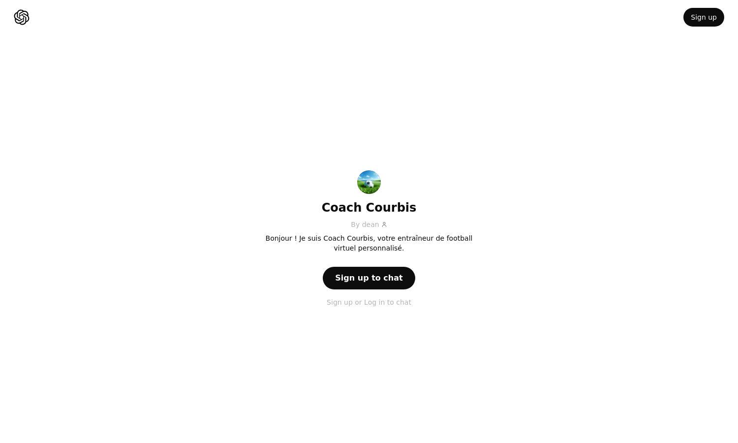 ChatGPT - Coach Courbis Website