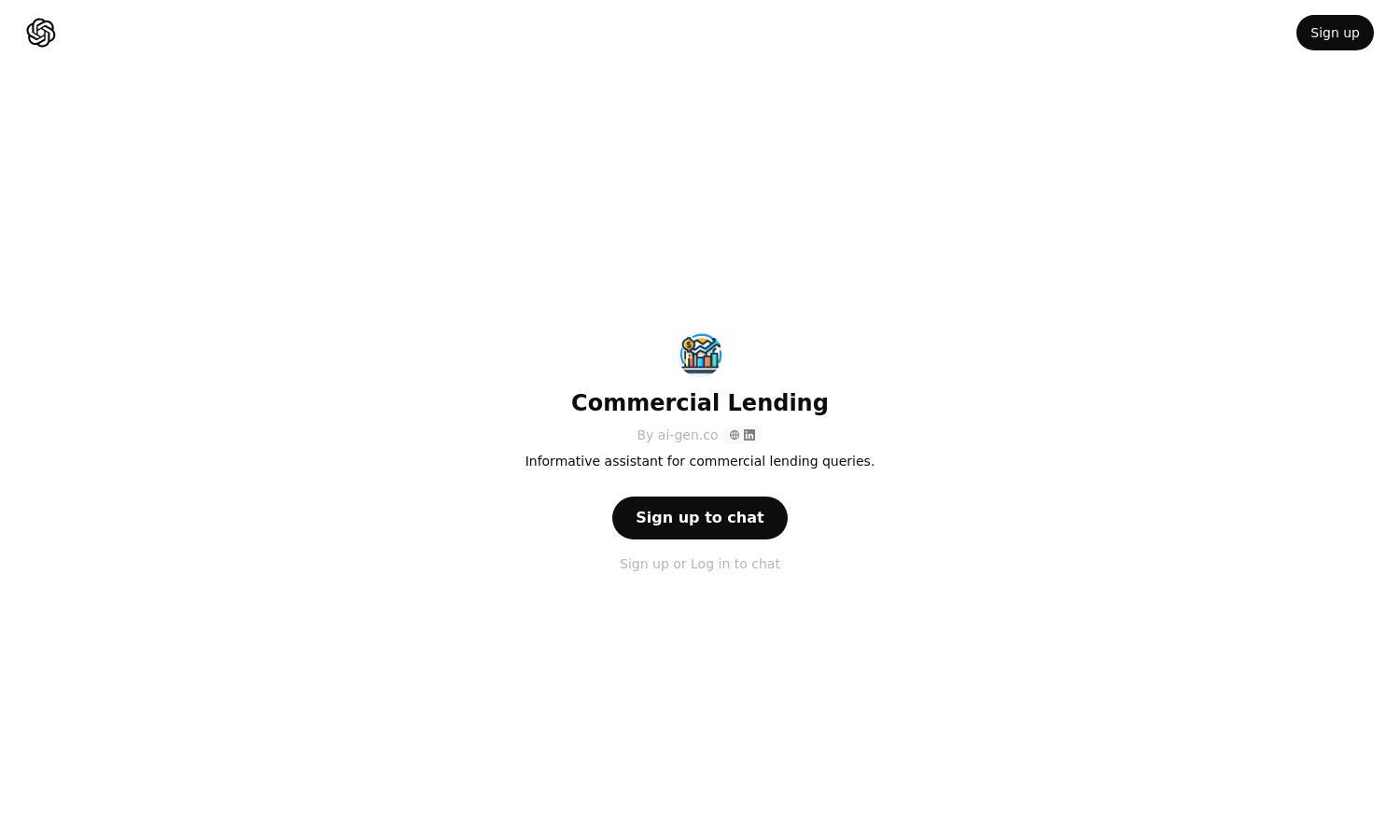 ChatGPT - Commercial Lending Website