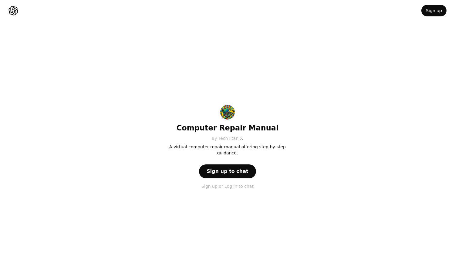 ChatGPT - Computer Repair Manual Website