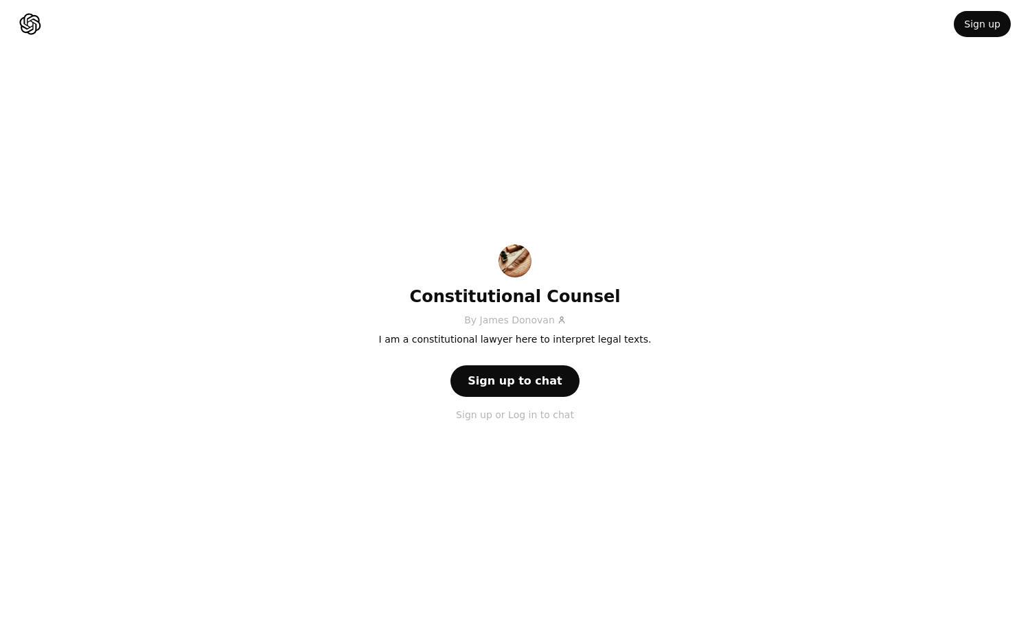 ChatGPT - Constitutional Counsel Website