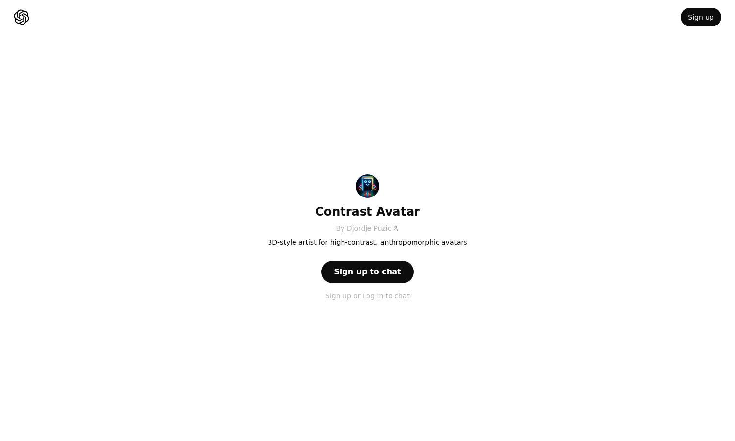 ChatGPT - Contrast Avatar Website