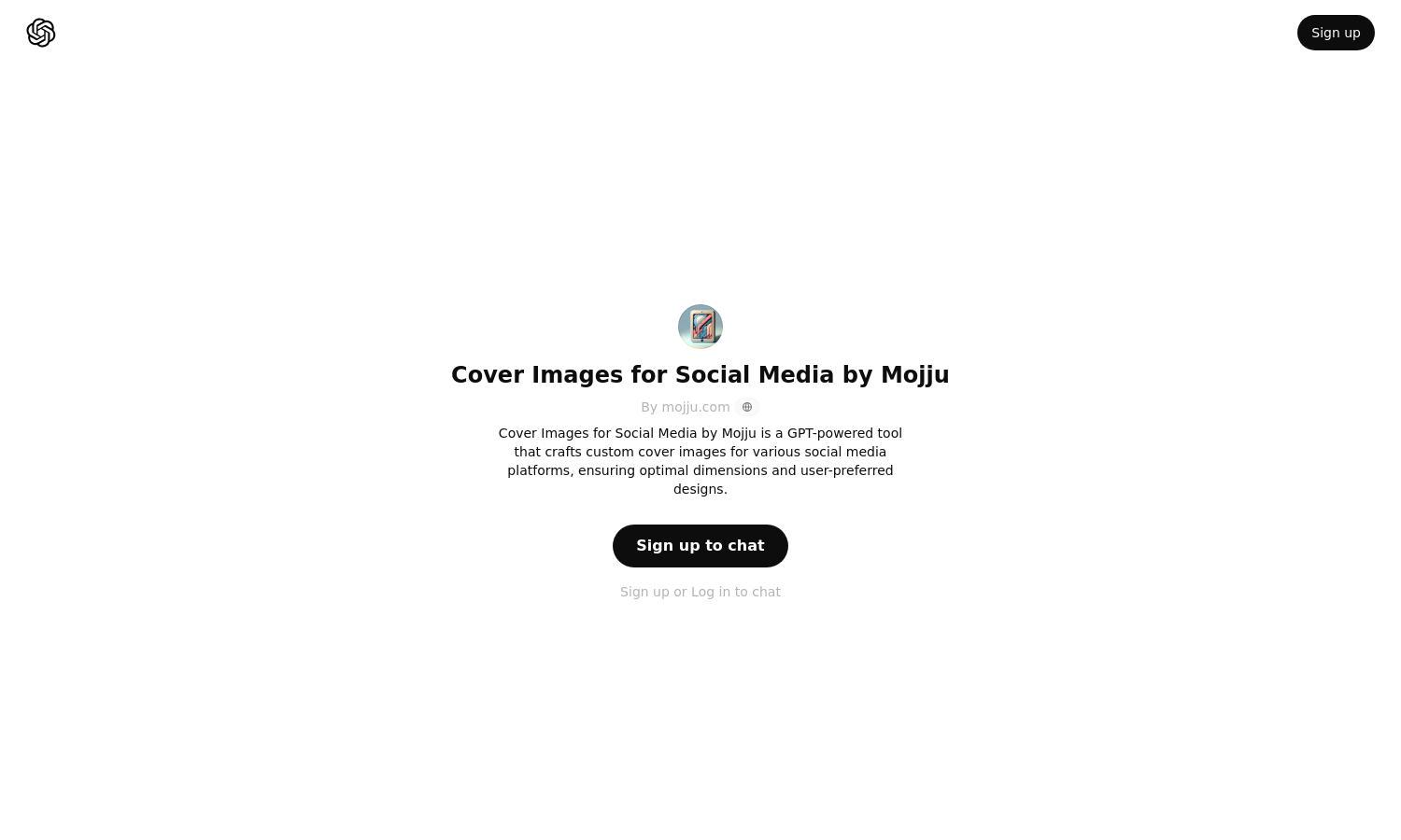 ChatGPT - Cover Images for Social Media by Mojju Website