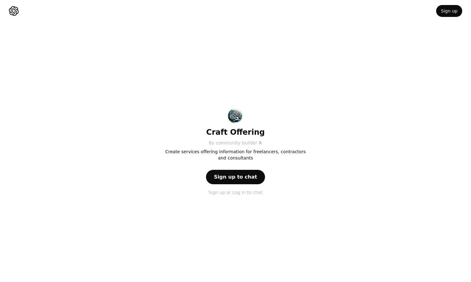 ChatGPT - Craft Offering Website