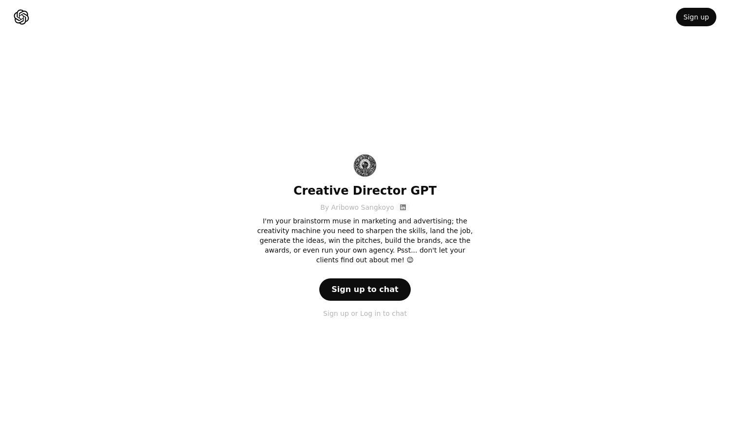 ChatGPT - Creative Director GPT Website