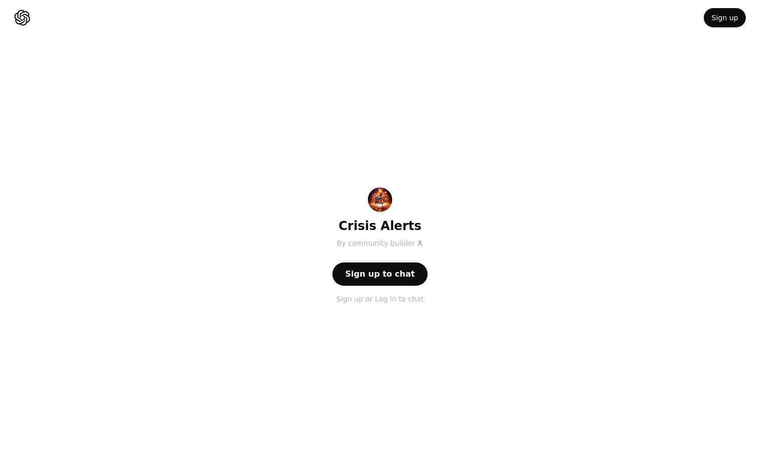 ChatGPT - Crisis Alerts Website