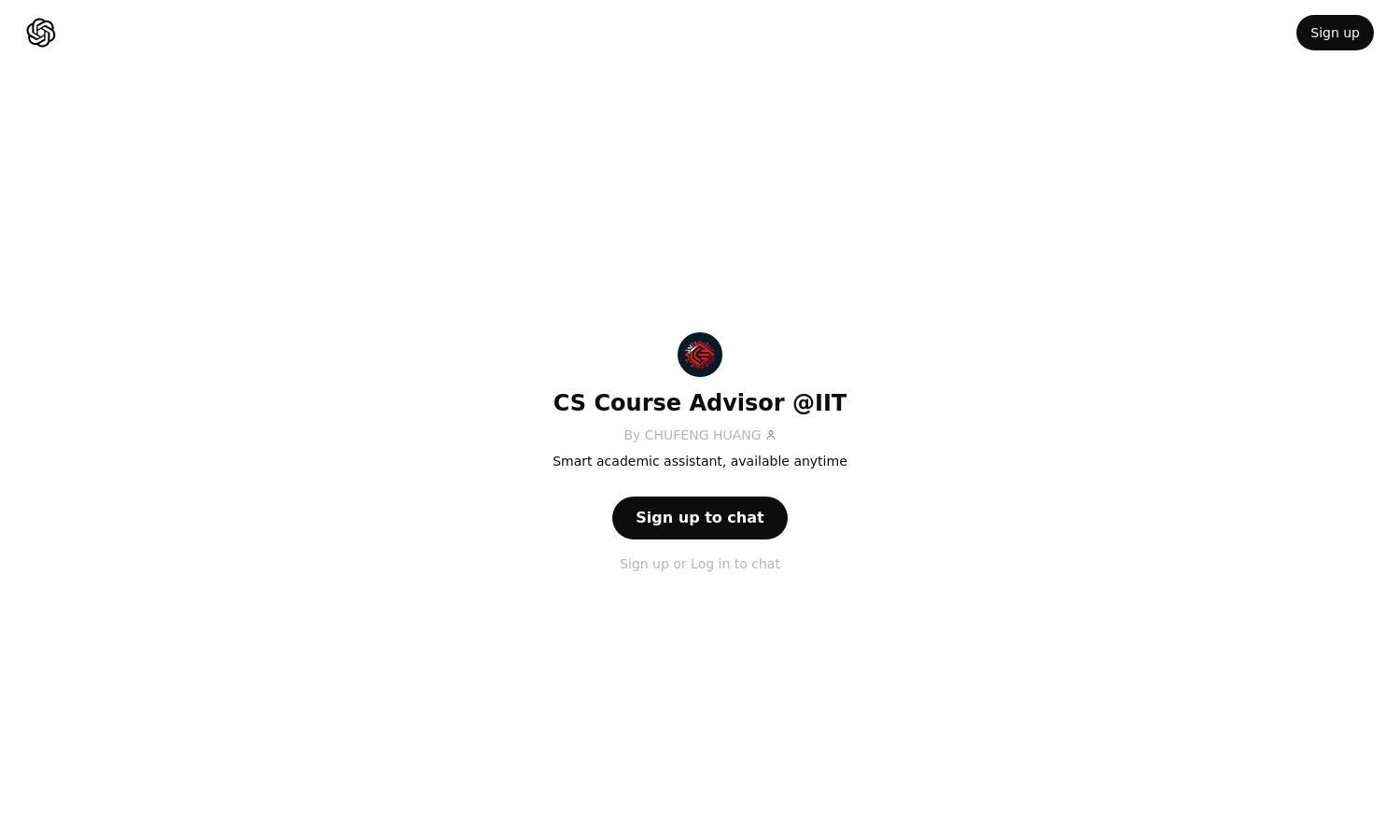 ChatGPT - CS Course Advisor @IIT Website